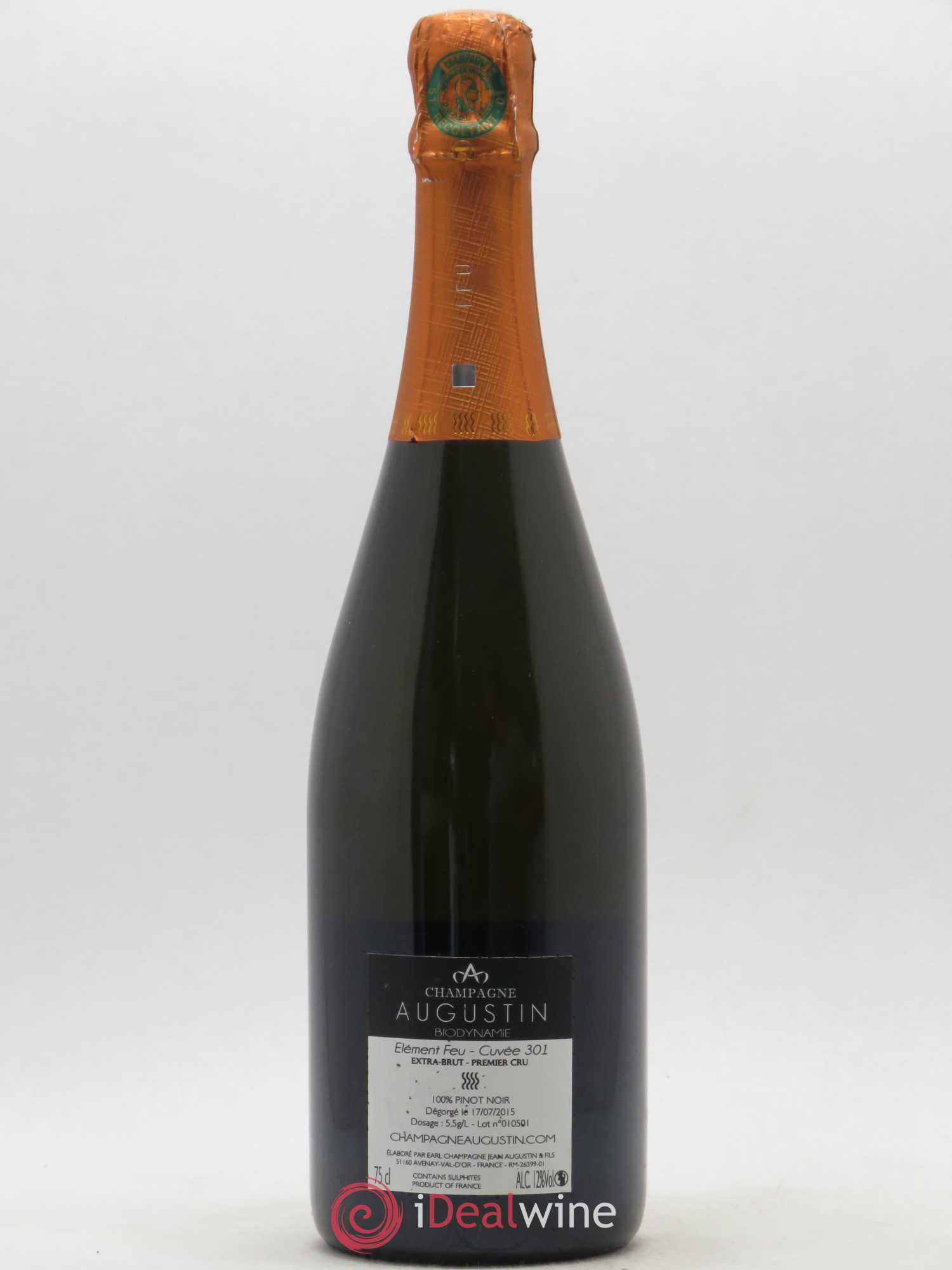 Champagne 1er Cru Element feu Cuvée 301 Extra Brut Domaine Augustin - Posten von 1 Flasche - 1