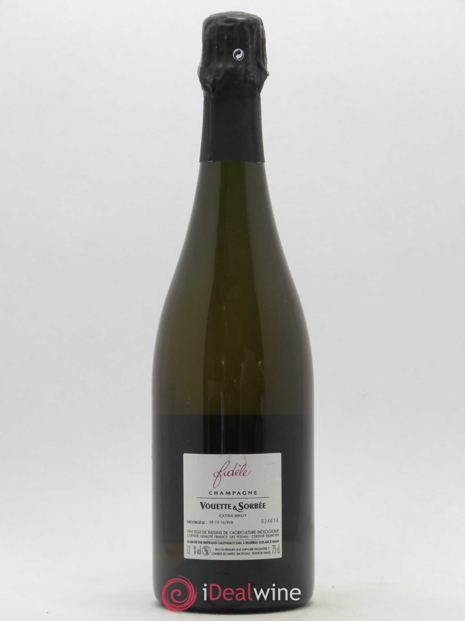 Fidèle Blanc de Noirs Vouette et Sorbée - Lot de 1 bouteille - 1