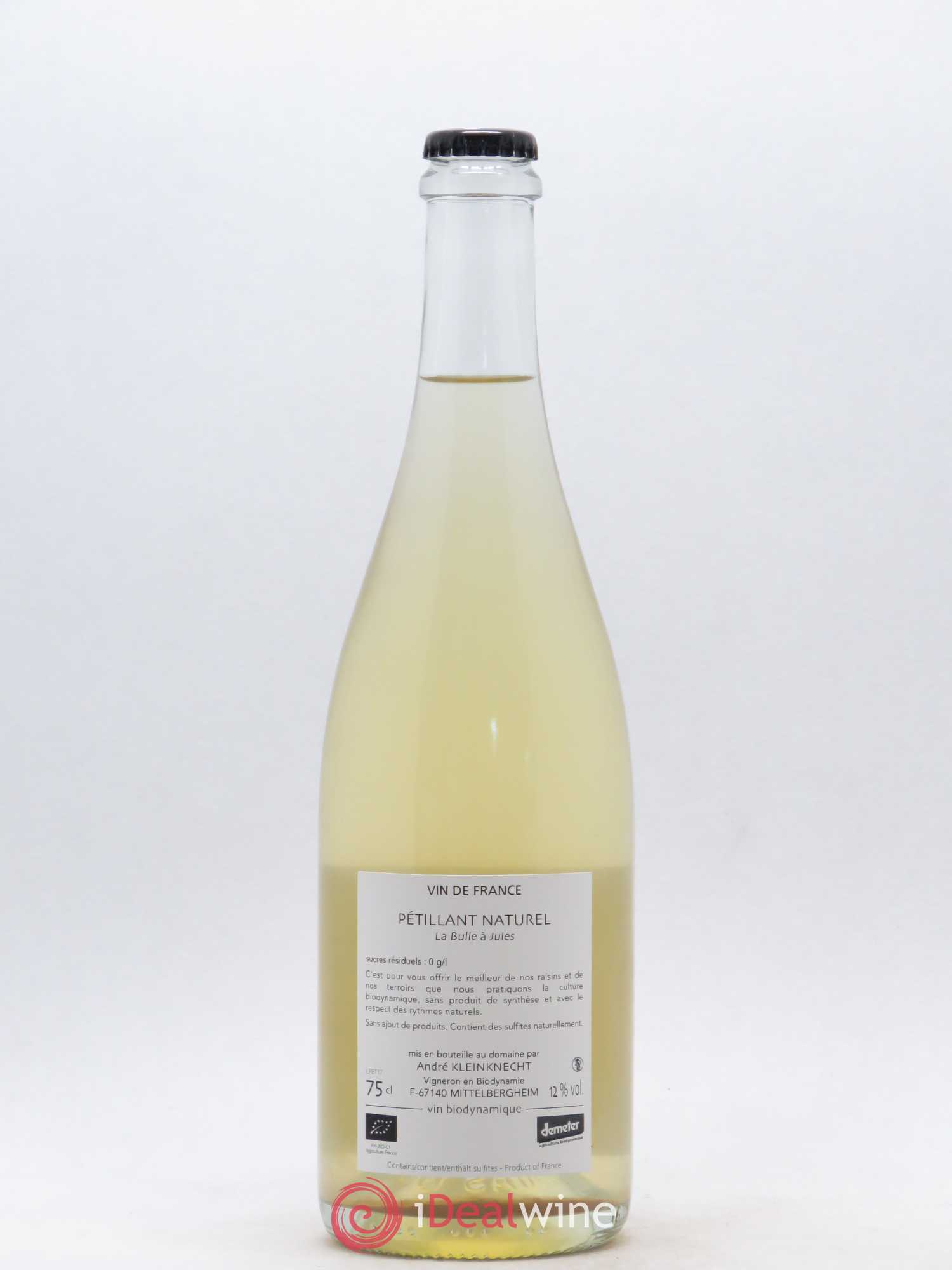 Vin de France Pet Nat La bulle à Jules Kleinknecht - Lot de 1 bouteille - 1