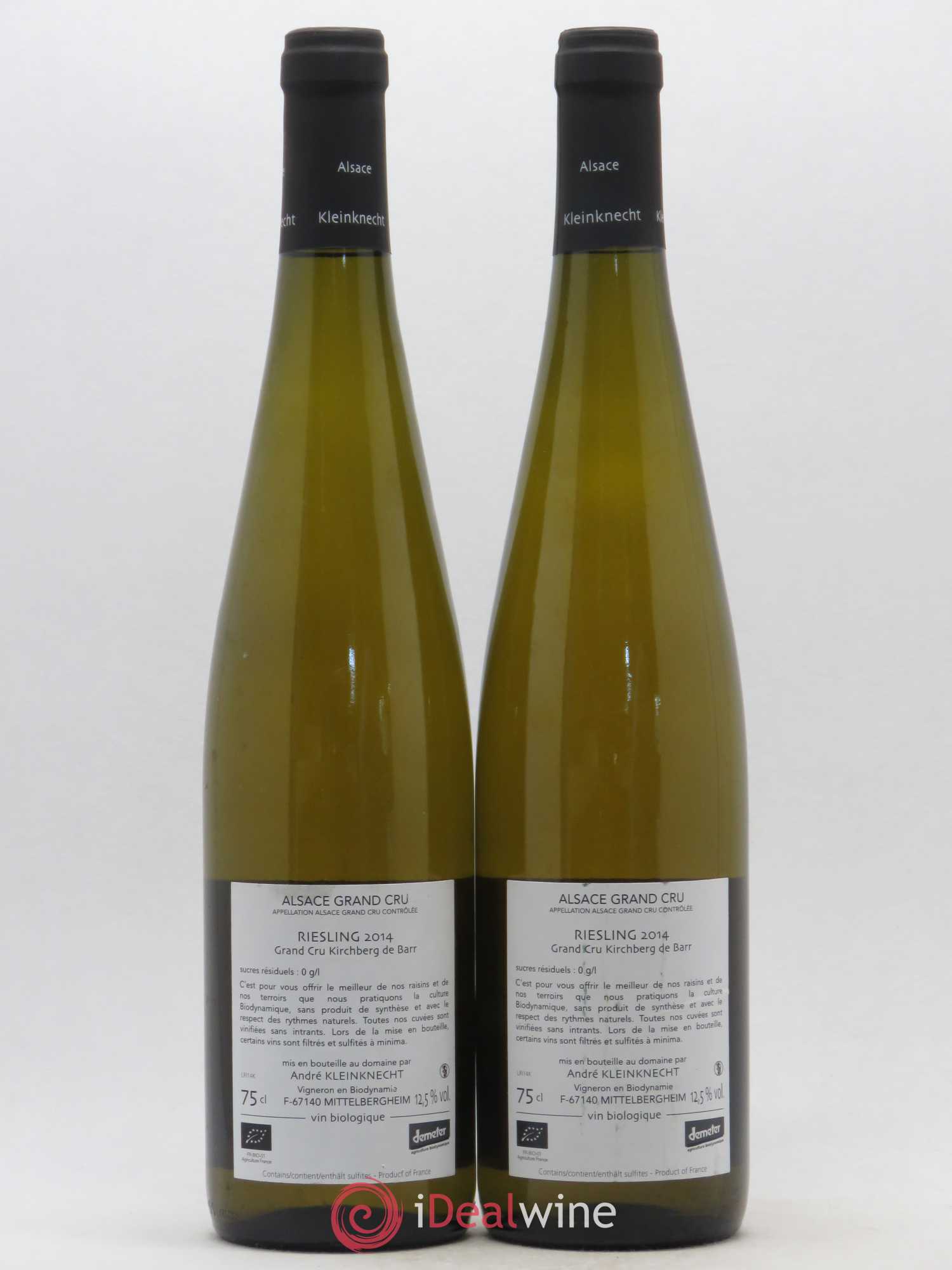Riesling Grand Cru Kirchberg de Barr Kleinknecht 2014 - Posten von 2 Flaschen - 1