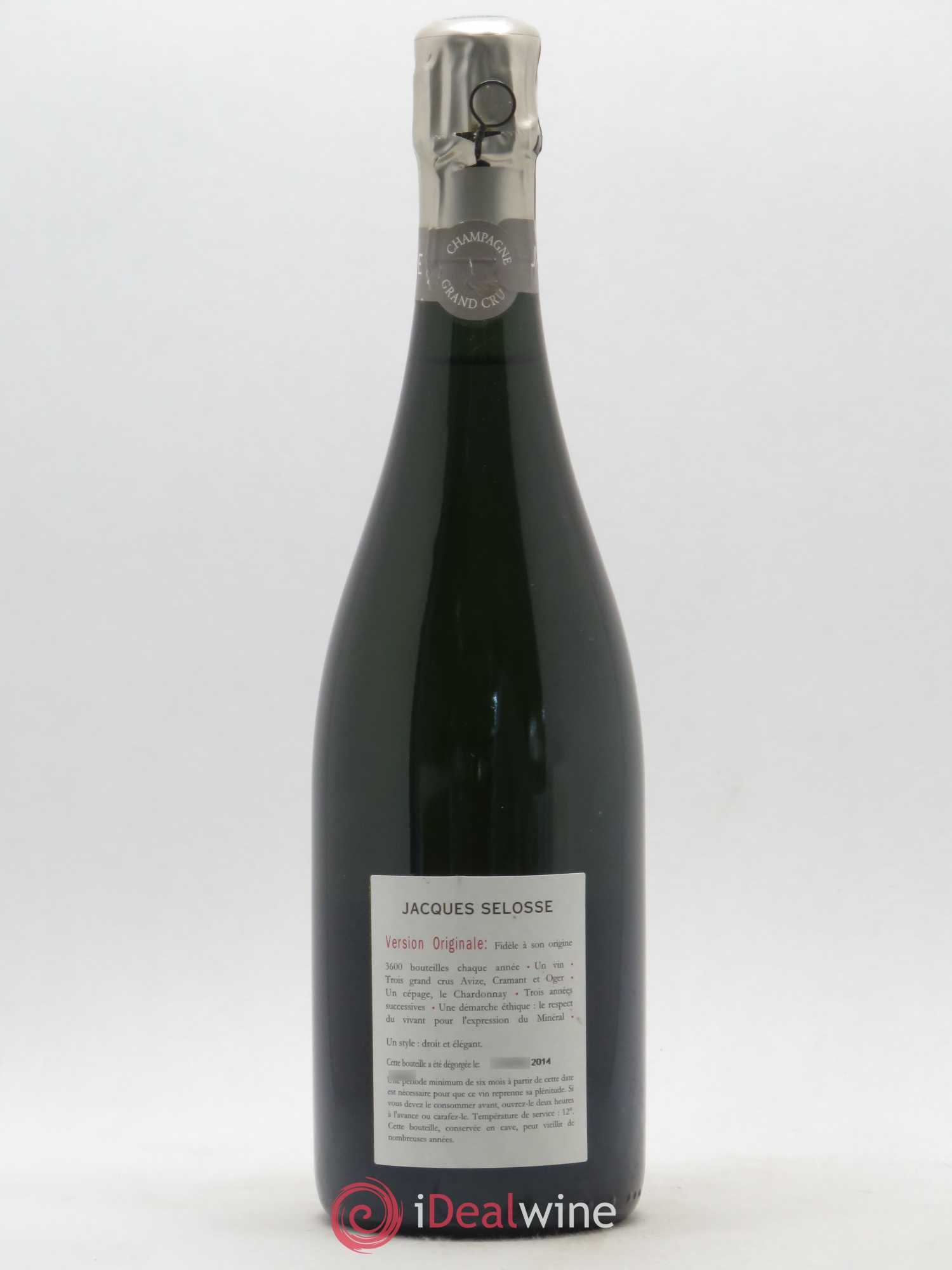 Version Originale Jacques Selosse Blanc de Blancs - Lot de 1 bouteille - 1