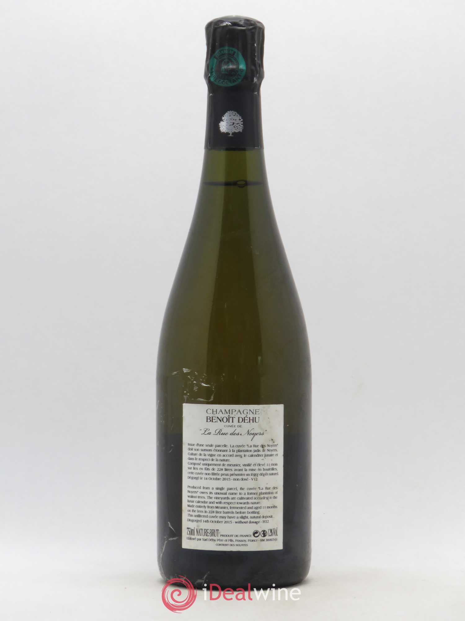 Champagne Rue des Noyers Domaine Déhu 2012 - Posten von 1 Flasche - 1
