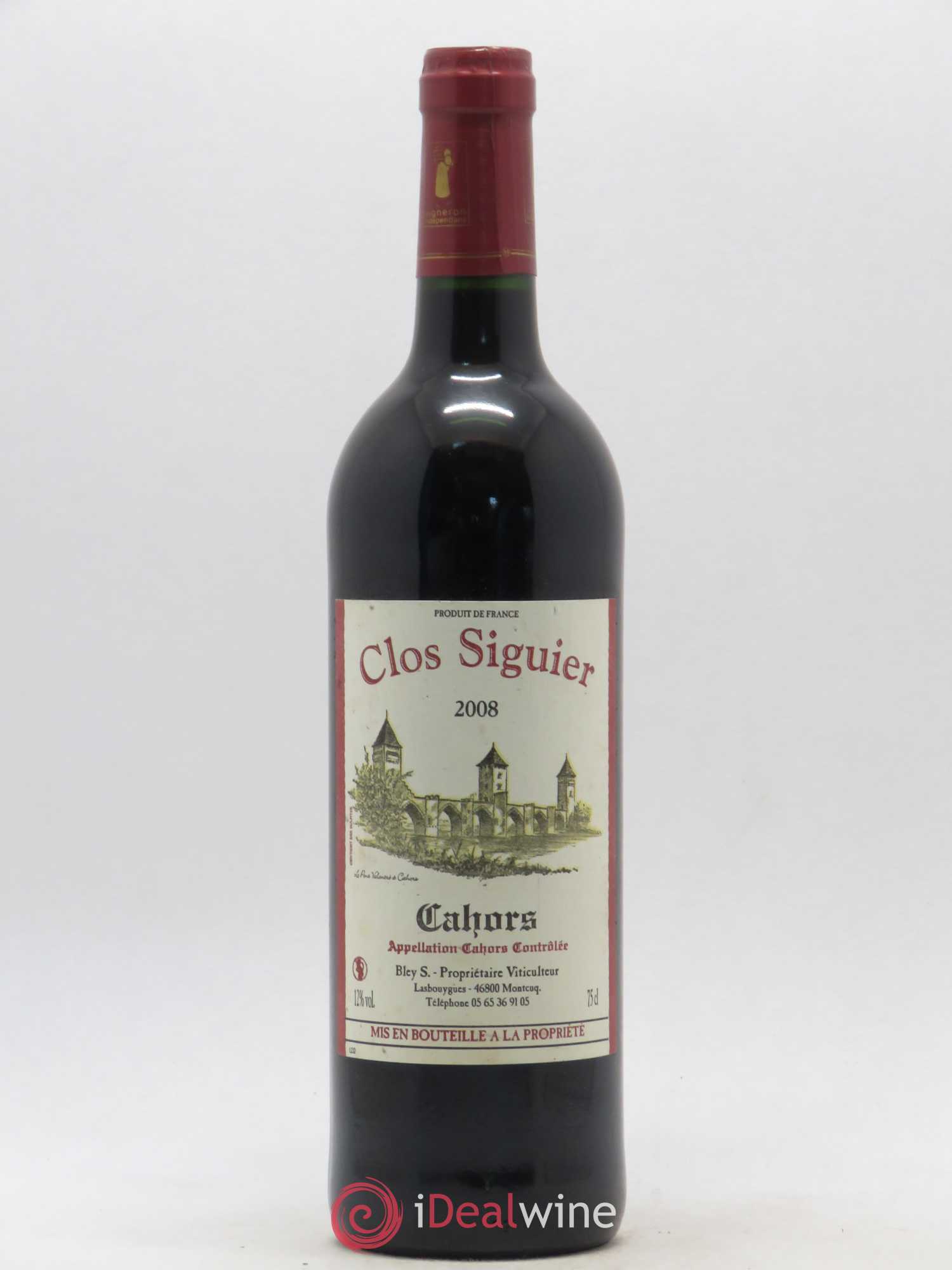 Cahors Clos Siguier 2008 - Posten von 1 Flasche - 0