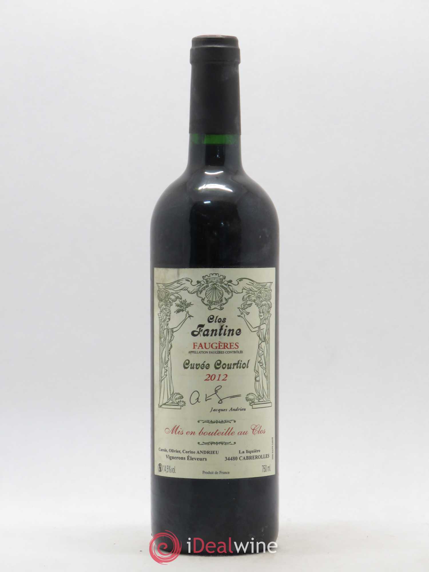 Faugères Clos Fantine Courtiol Famille Andrieu 2012 - Lot de 1 bouteille - 0