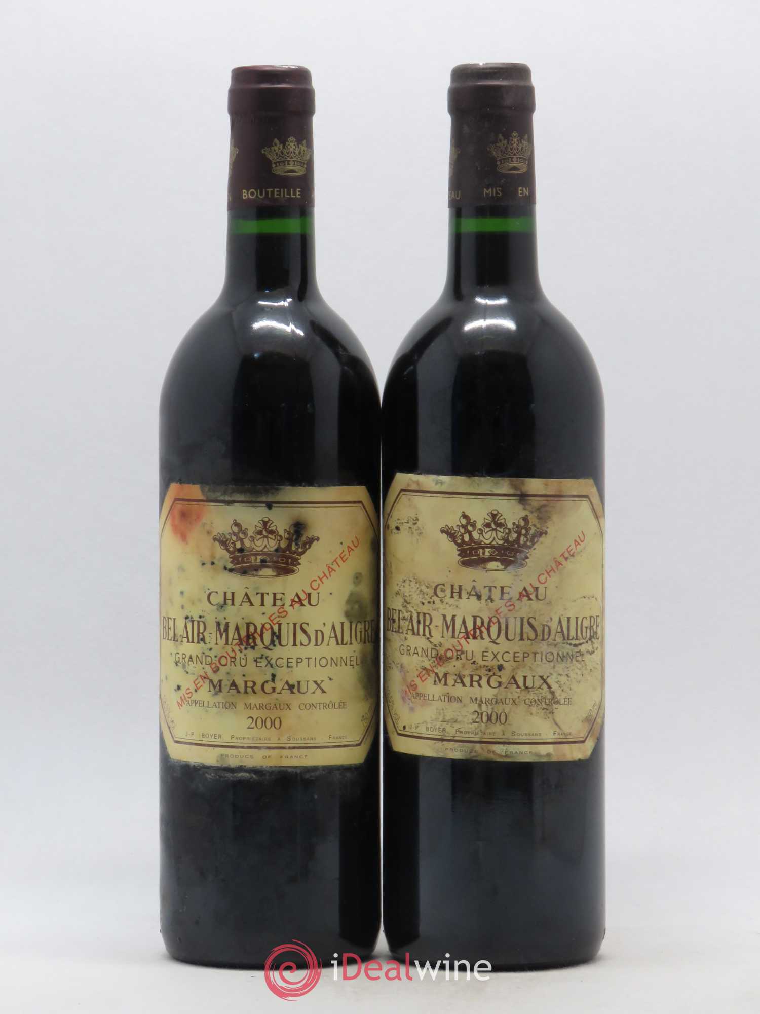 Château Bel Air Marquis d'Aligre 2000 - Lot de 2 bouteilles - 0