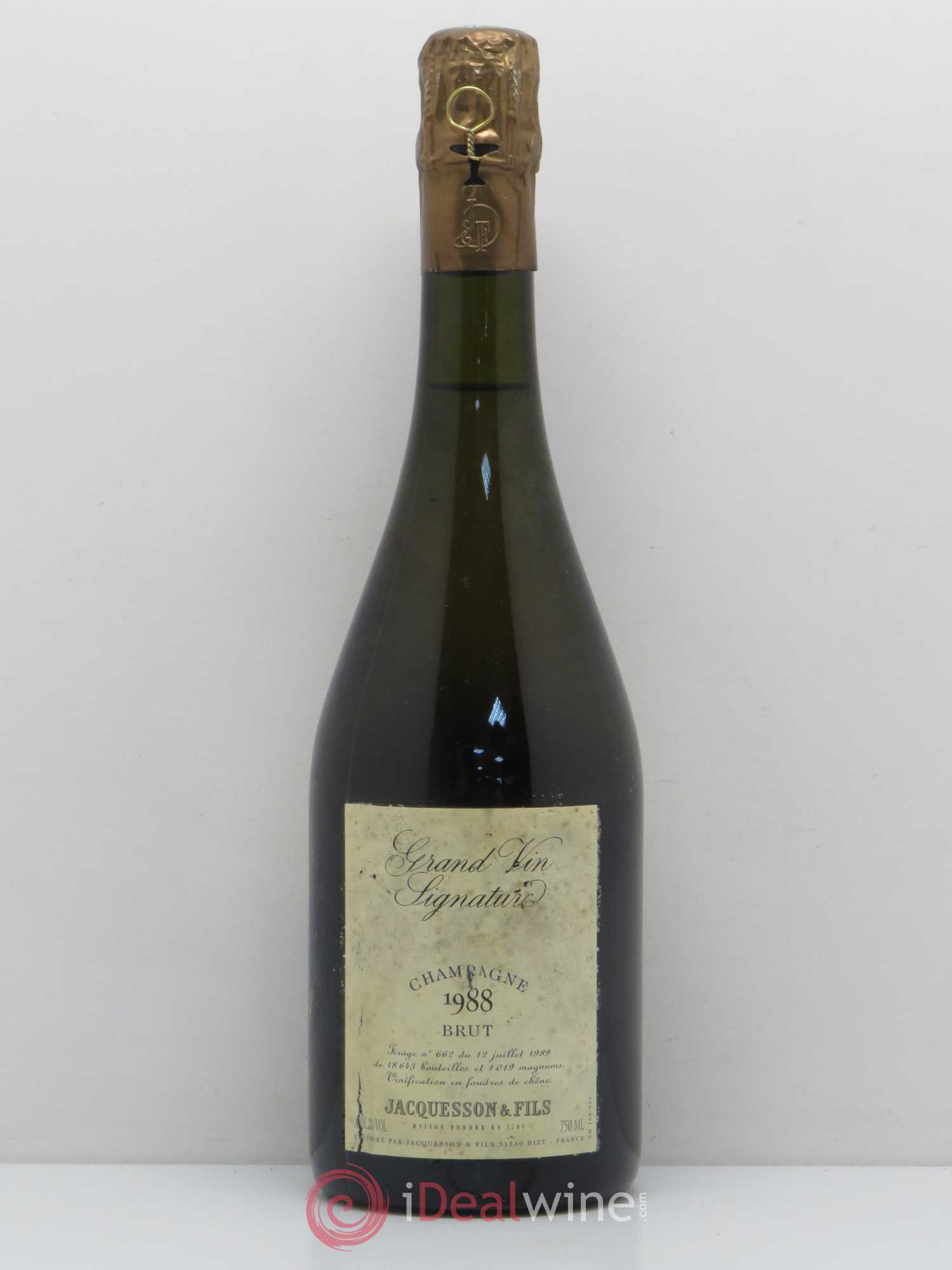 Millésimé Jacquesson Signature 1988 - Lot de 1 bouteille - 0