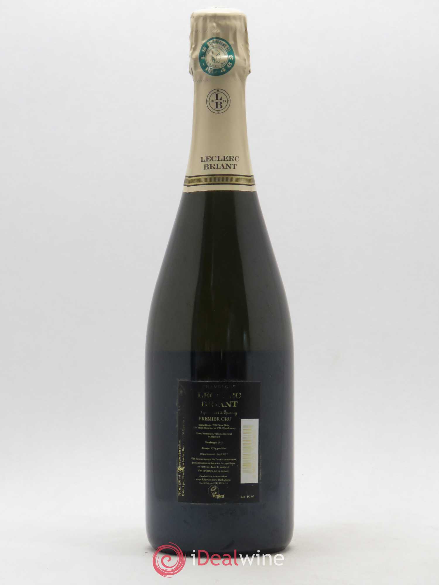 Millésimé Extra-Brut Leclerc Briant Premier cru 2013 - Lot de 1 bouteille - 1