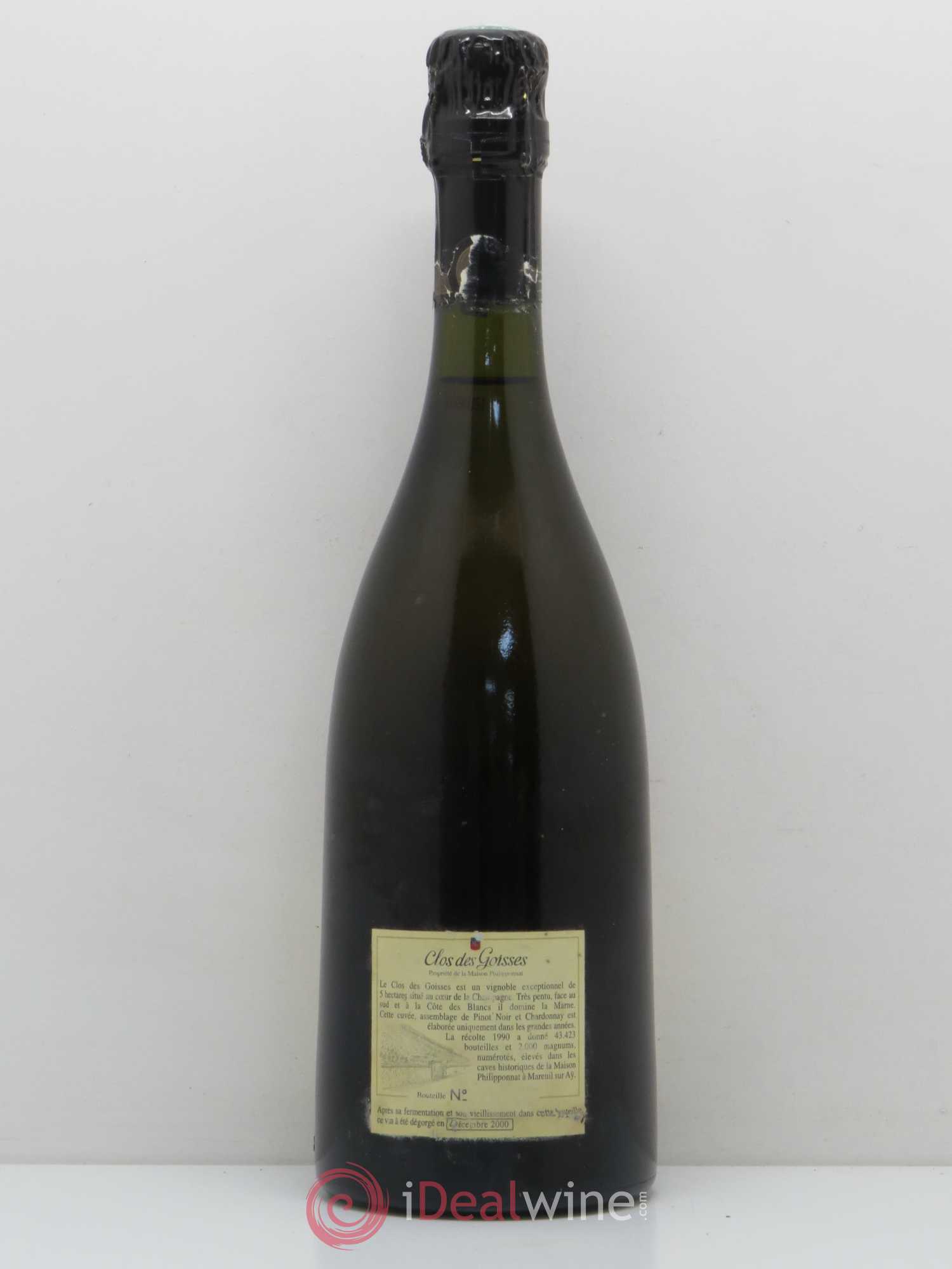 Clos des Goisses Philipponnat 1990 - Lot de 1 bouteille - 1
