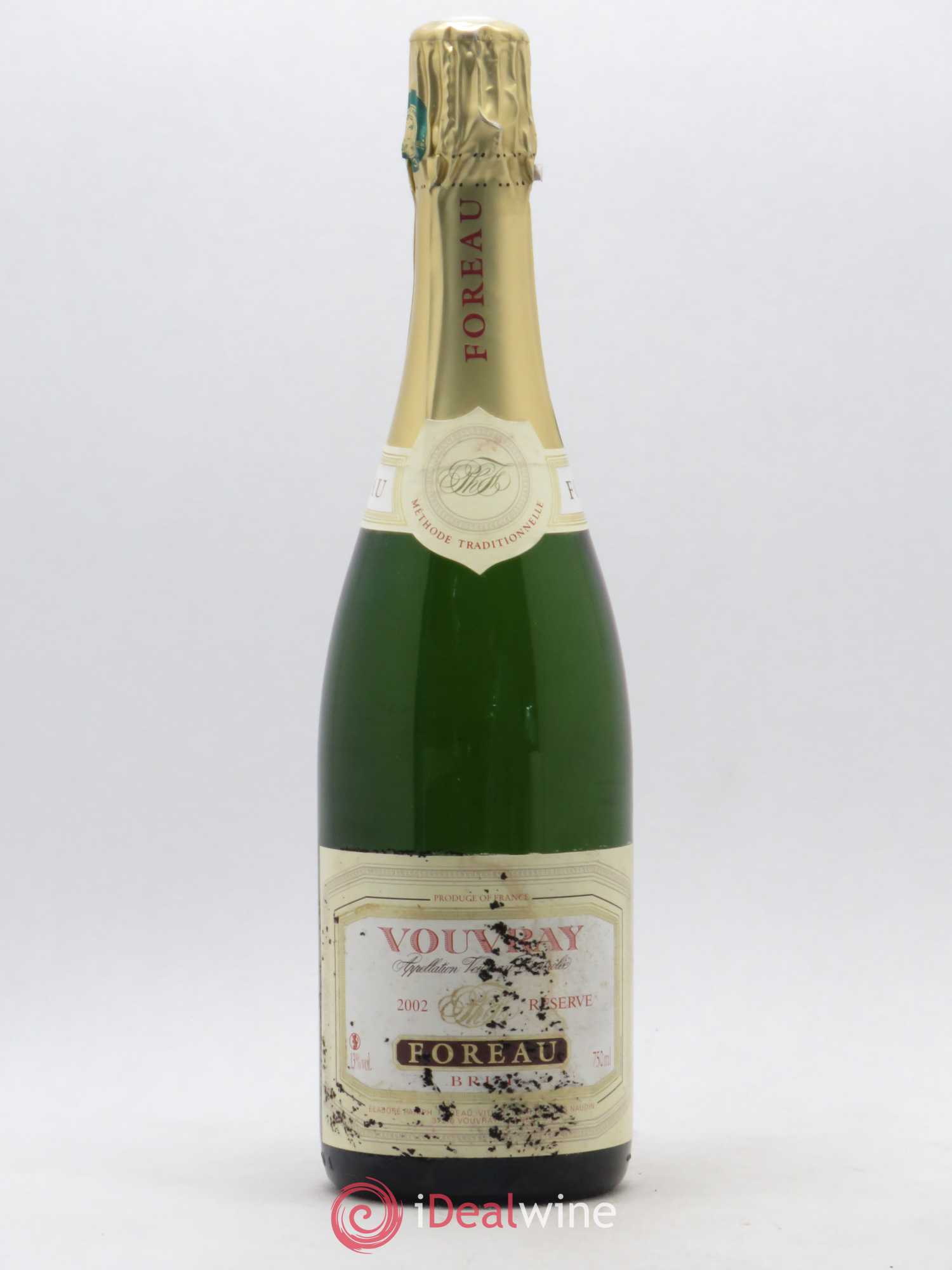 Vouvray Brut Méthode Traditionnelle Clos Naudin - Philippe Foreau Réserve 2002 - Lot de 1 bouteille - 0