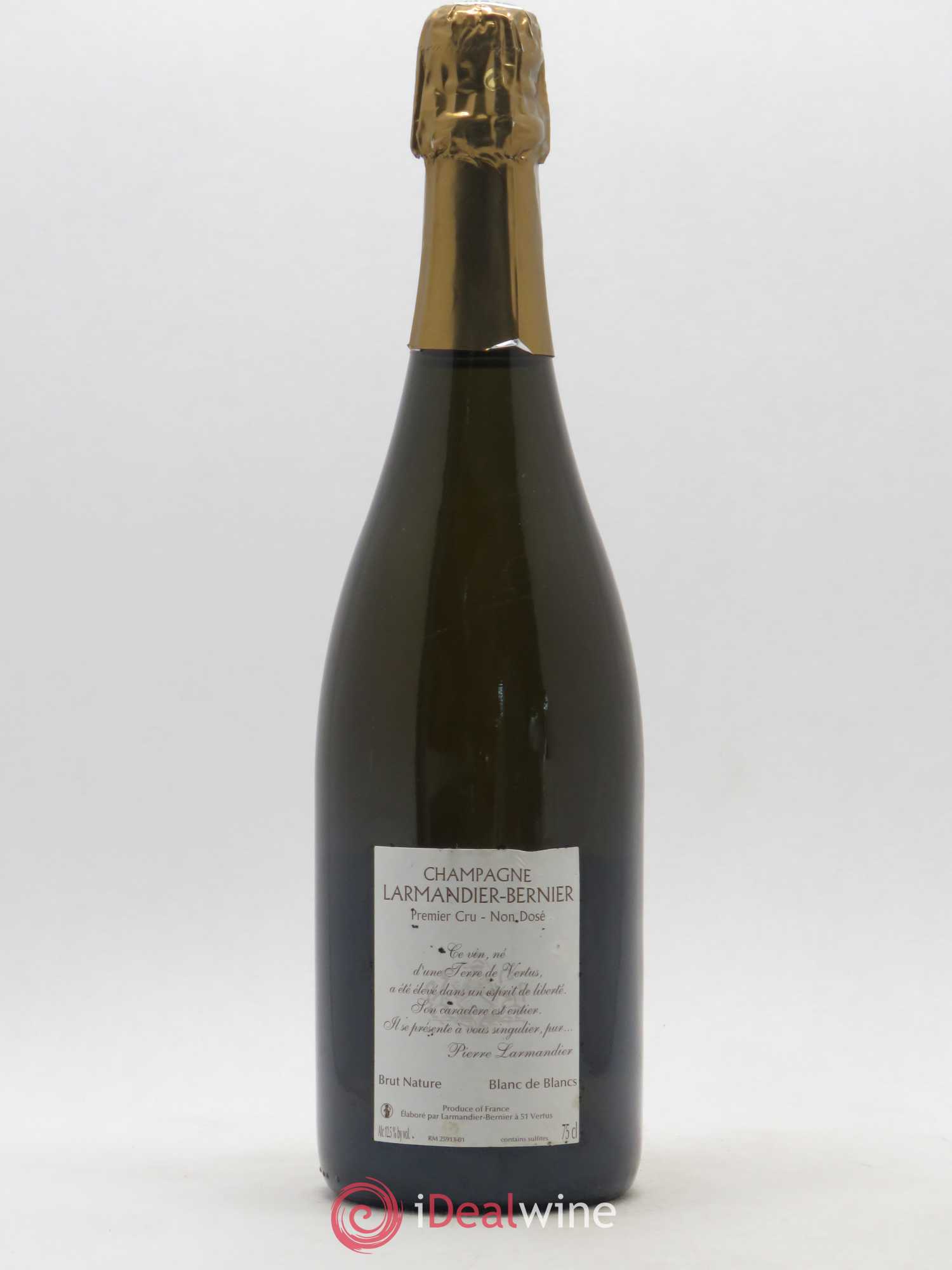 Terre de Vertus 1er Cru Non dosé Larmandier-Bernier - Lot de 1 bouteille - 1