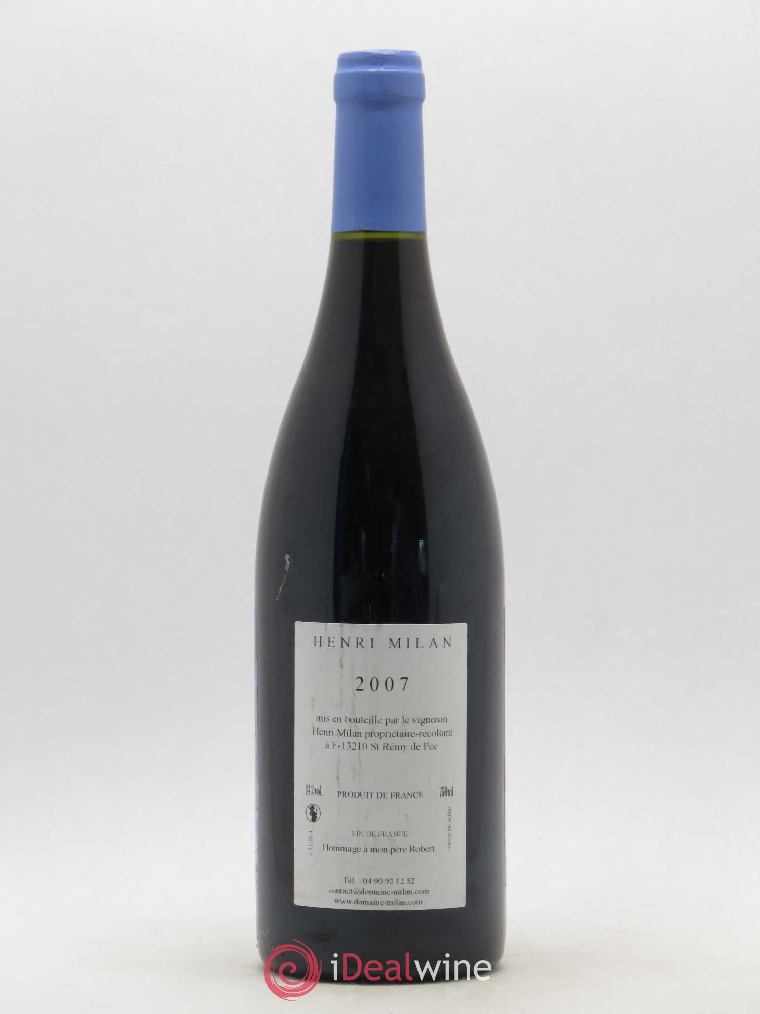 Vin de France Hommage à mon père Robert Henri Milan 2007 - Lot de 1 bouteille - 1