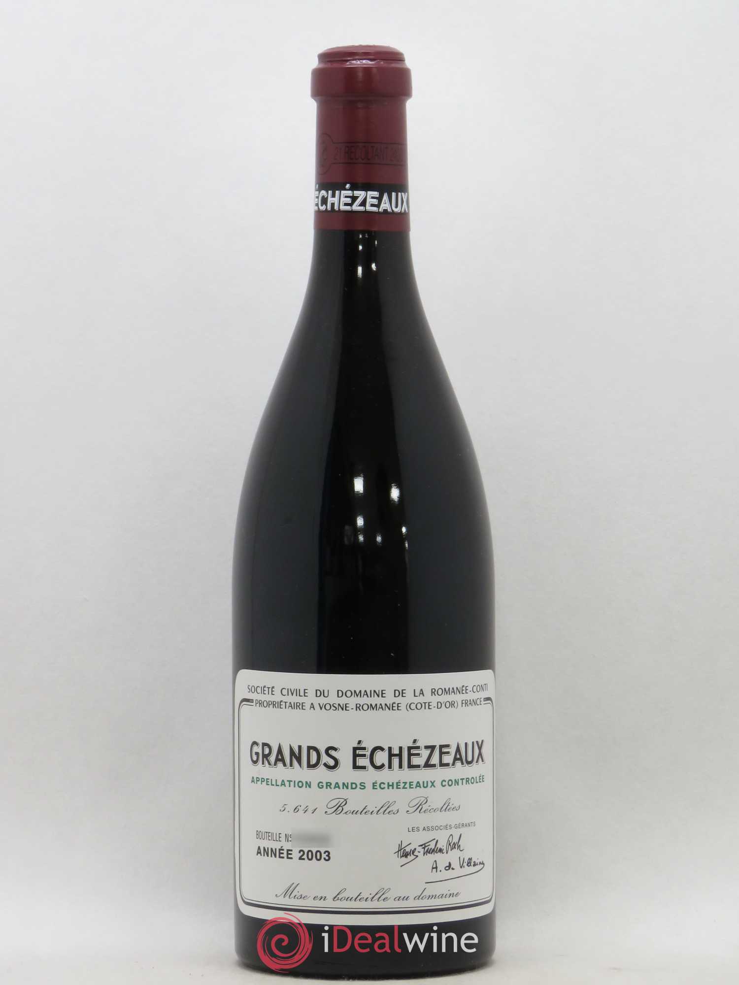 Grands-Echezeaux Grand Cru Domaine de la Romanée-Conti 2003 - Lot de 1 bouteille - 0
