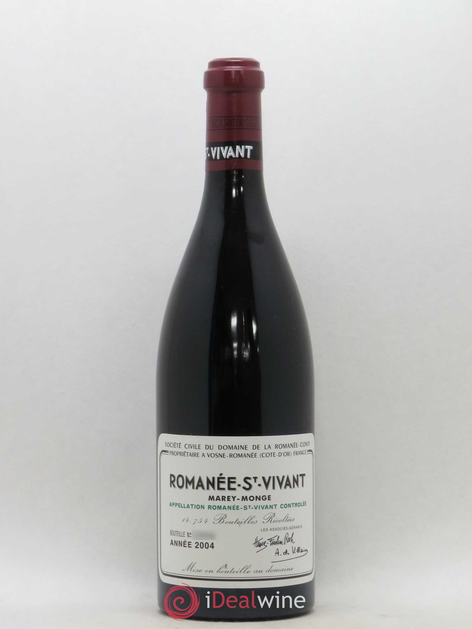 Romanée-Saint-Vivant Grand Cru Domaine de la Romanée-Conti 2004 - Lot de 1 bouteille - 0