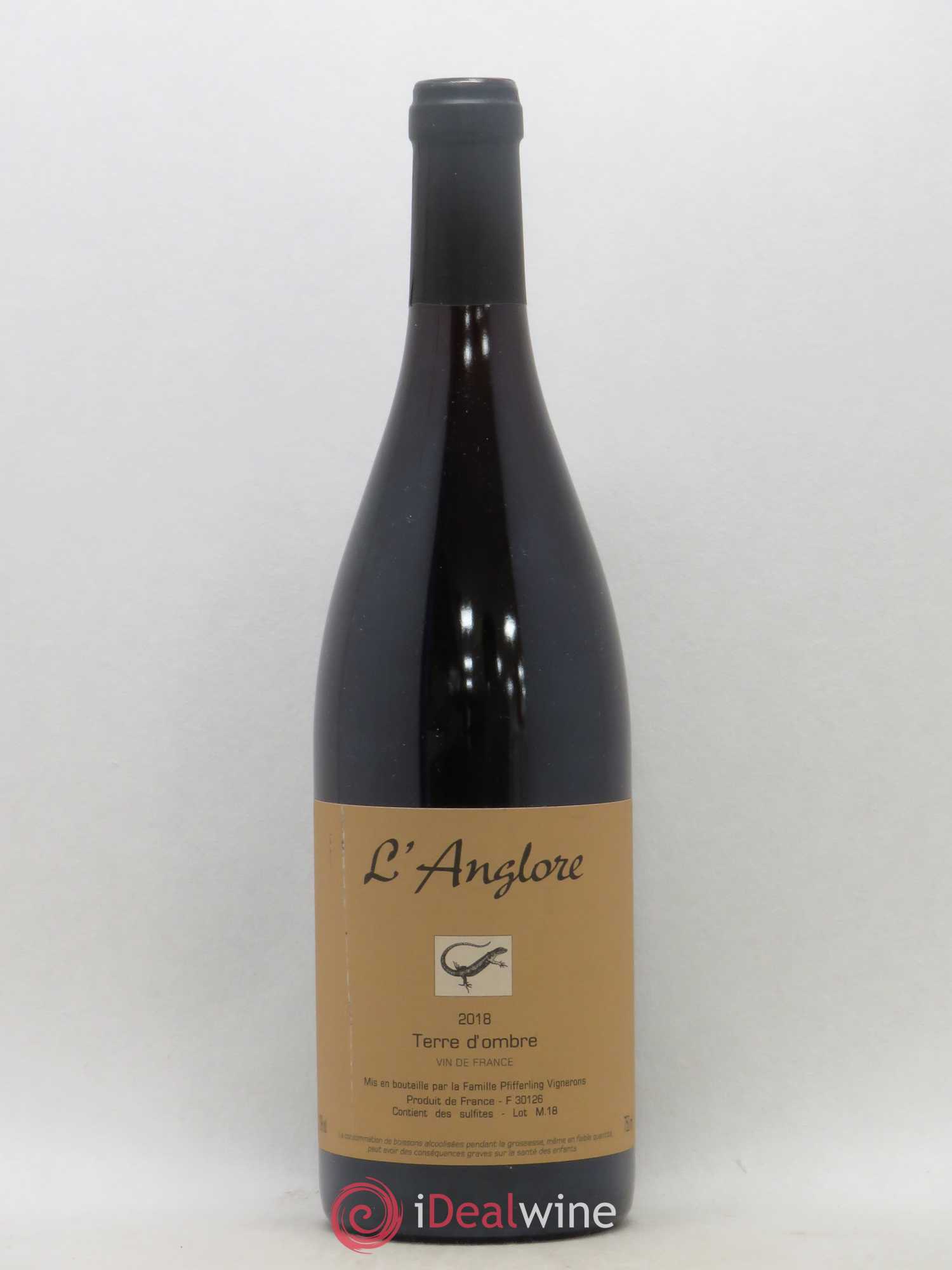Vin de France Terre d'Ombre L'Anglore 2018 - Lot de 1 bouteille - 0
