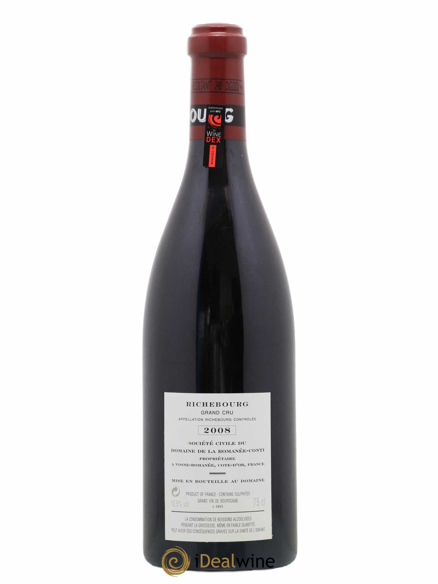 Richebourg Grand Cru Domaine de la Romanée-Conti 2008 - Lot de 1 bouteille - 1
