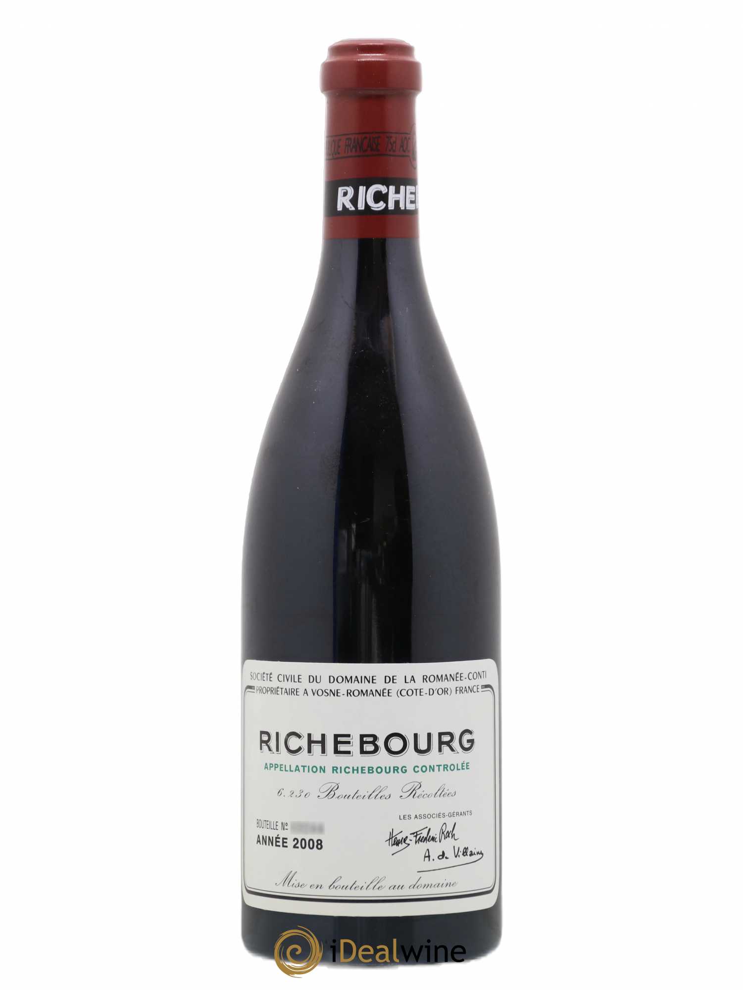 Richebourg Grand Cru Domaine de la Romanée-Conti 2008 - Lot de 1 bouteille - 0