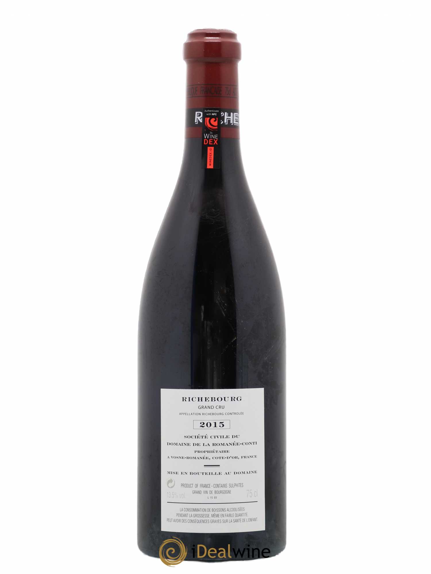 Richebourg Grand Cru Domaine de la Romanée-Conti 2015 - Lot de 1 bouteille - 1