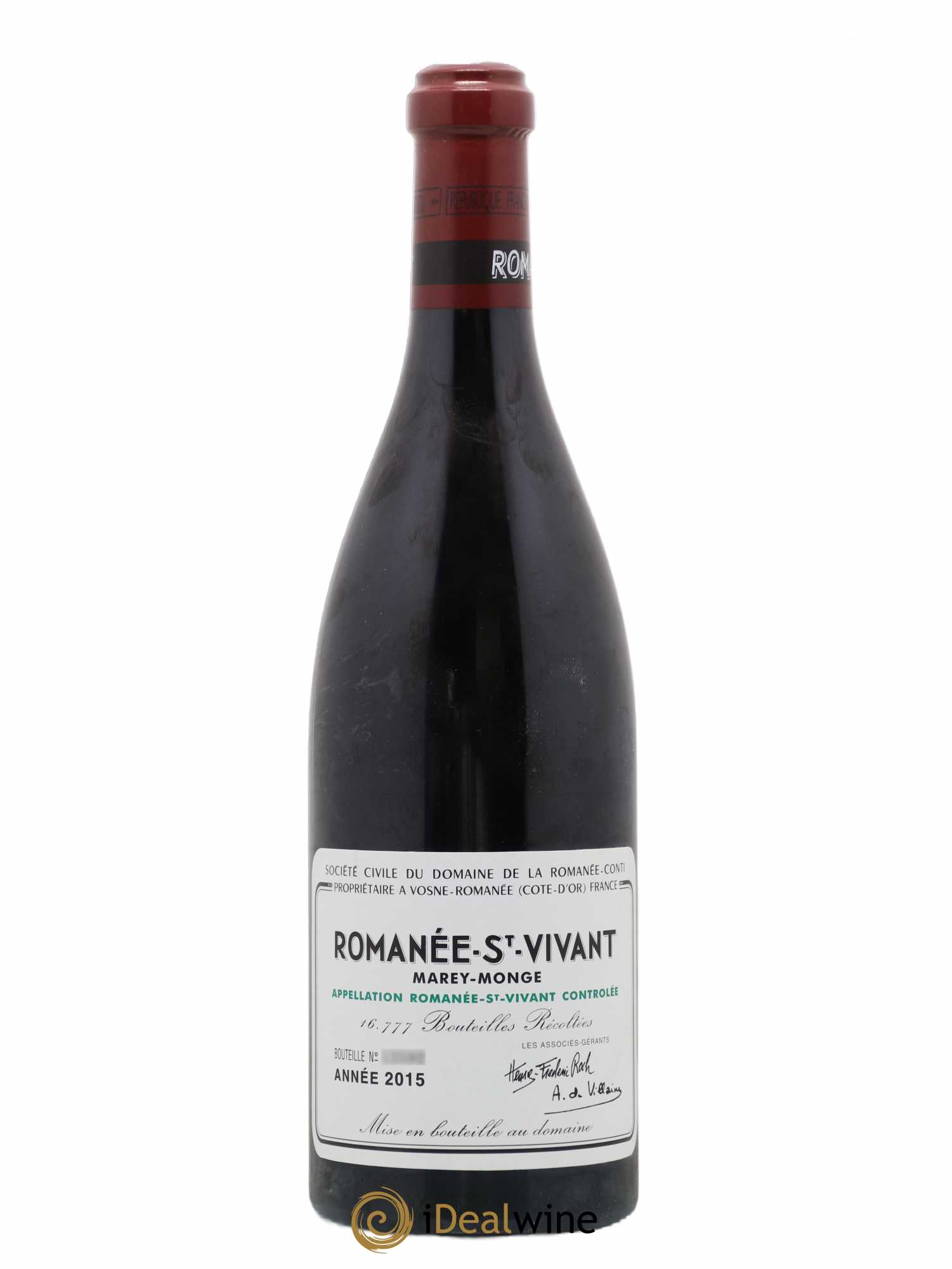 Romanée-Saint-Vivant Grand Cru Domaine de la Romanée-Conti 2015 - Lot de 1 bouteille - 0