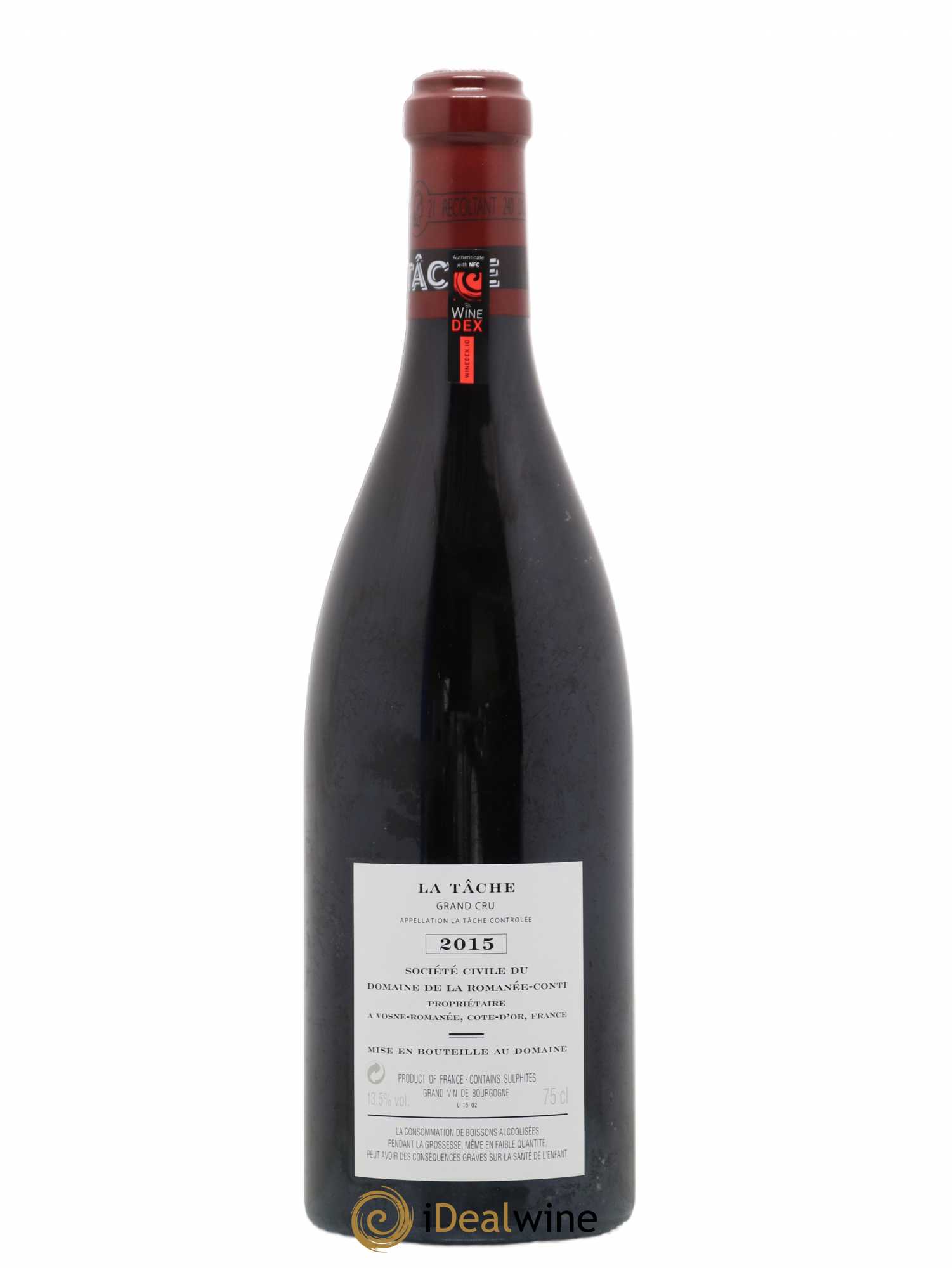 La Tâche Grand Cru Domaine de la Romanée-Conti 2015 - Lot de 1 bouteille - 1