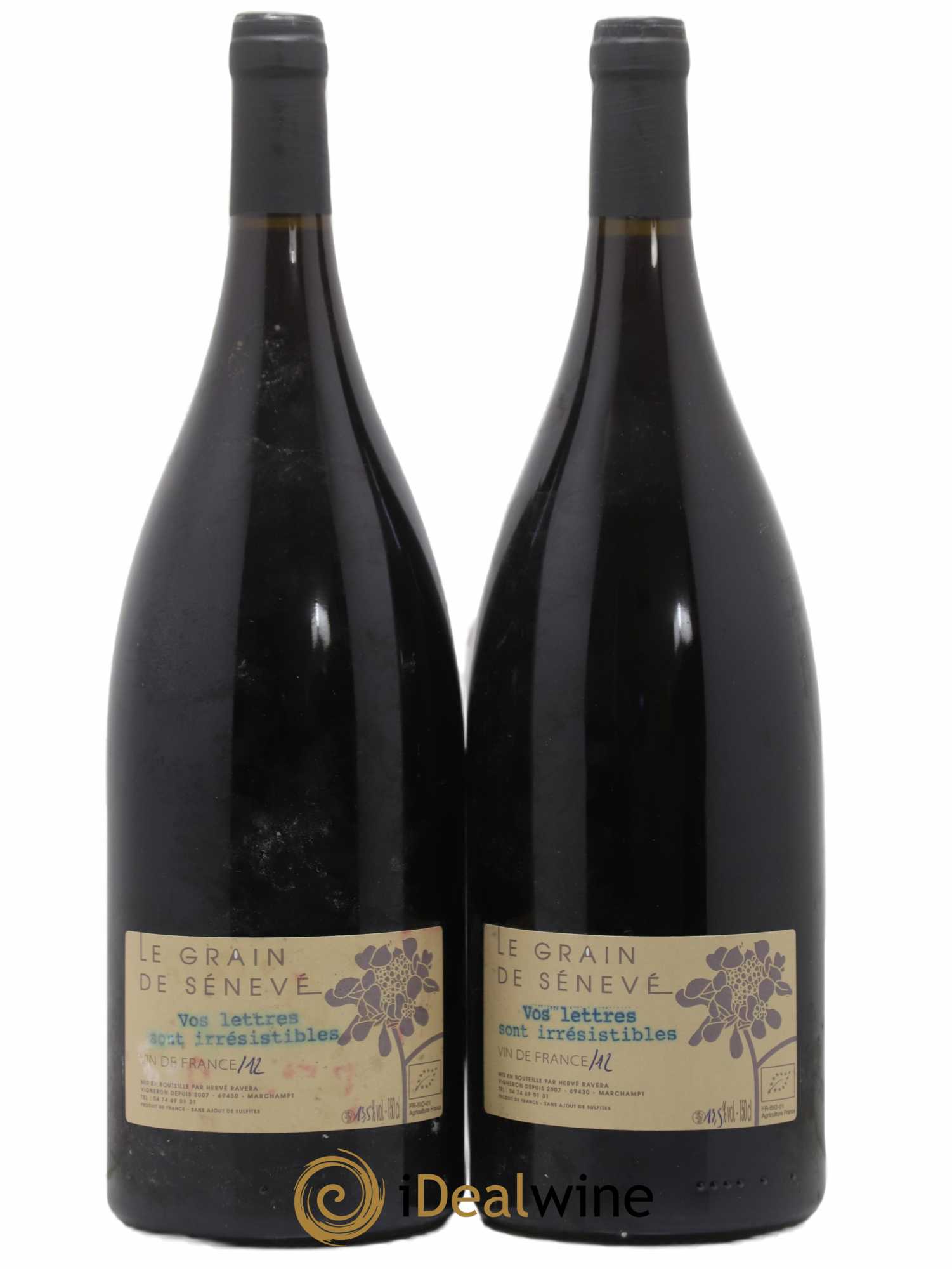 Vin de France Vos lettres sont irrésistibles Grain de Sénévé - Hervé Ravera 2012 - Posten von 2 Magnum - 0