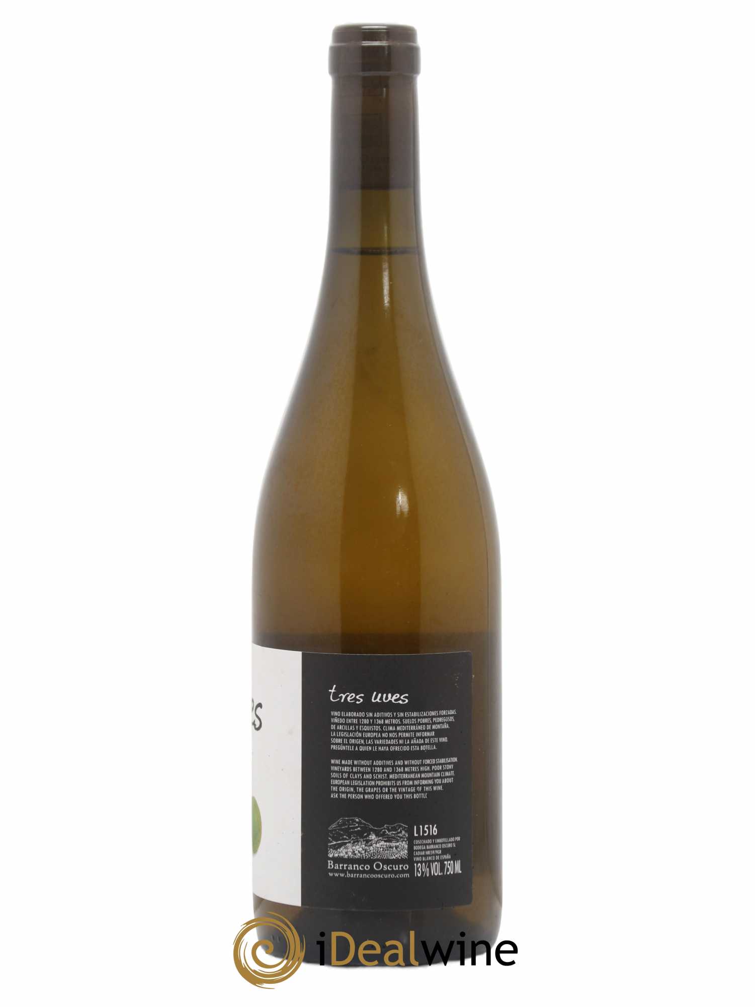 Espagne Tres Uves Domaine Barranco Oscuro 2016 - Posten von 1 Flasche - 1