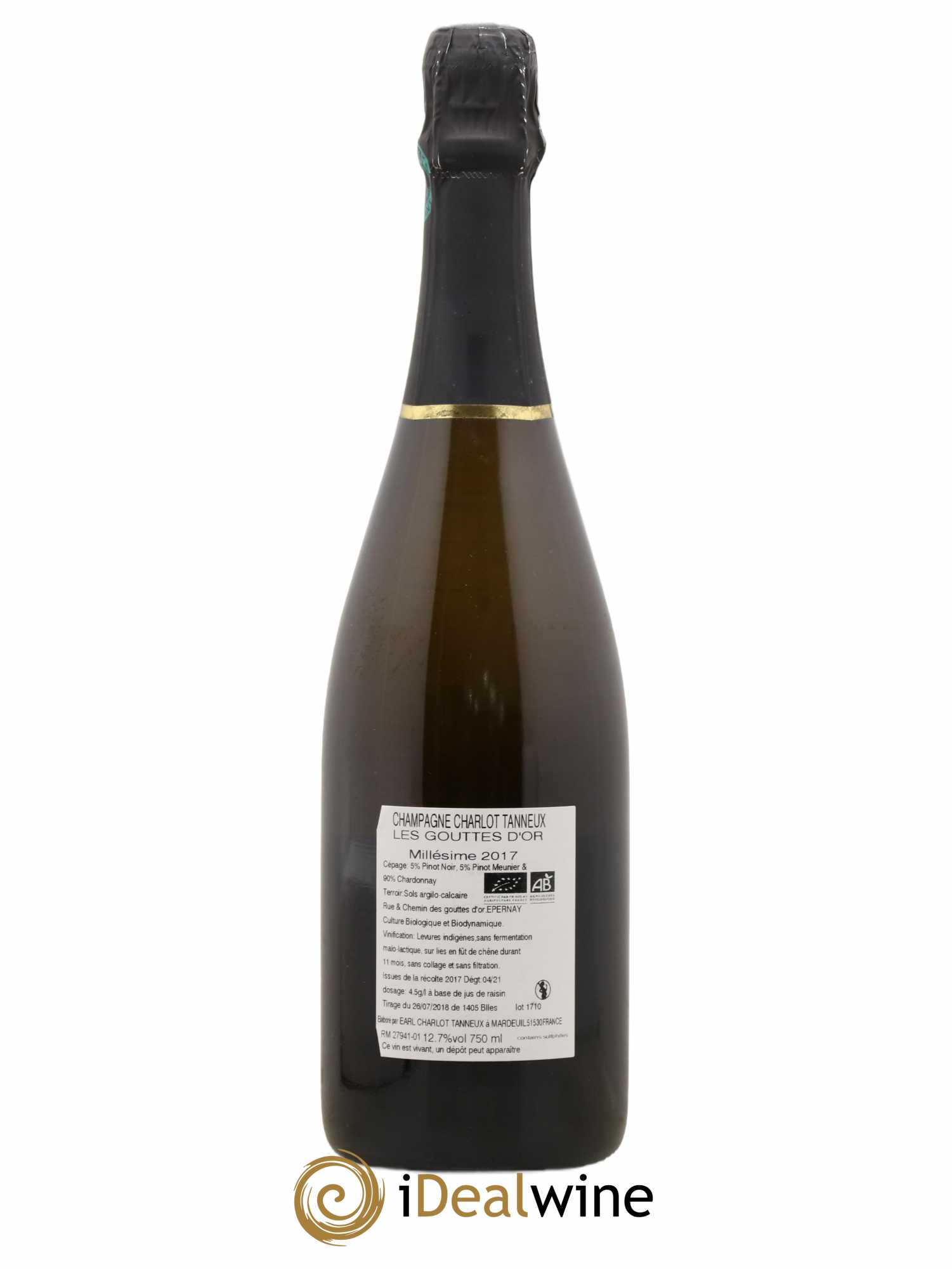 Champagne Les Gouttes d'Or Domaine Charlot Tanneux 2017 - Posten von 1 Flasche - 1