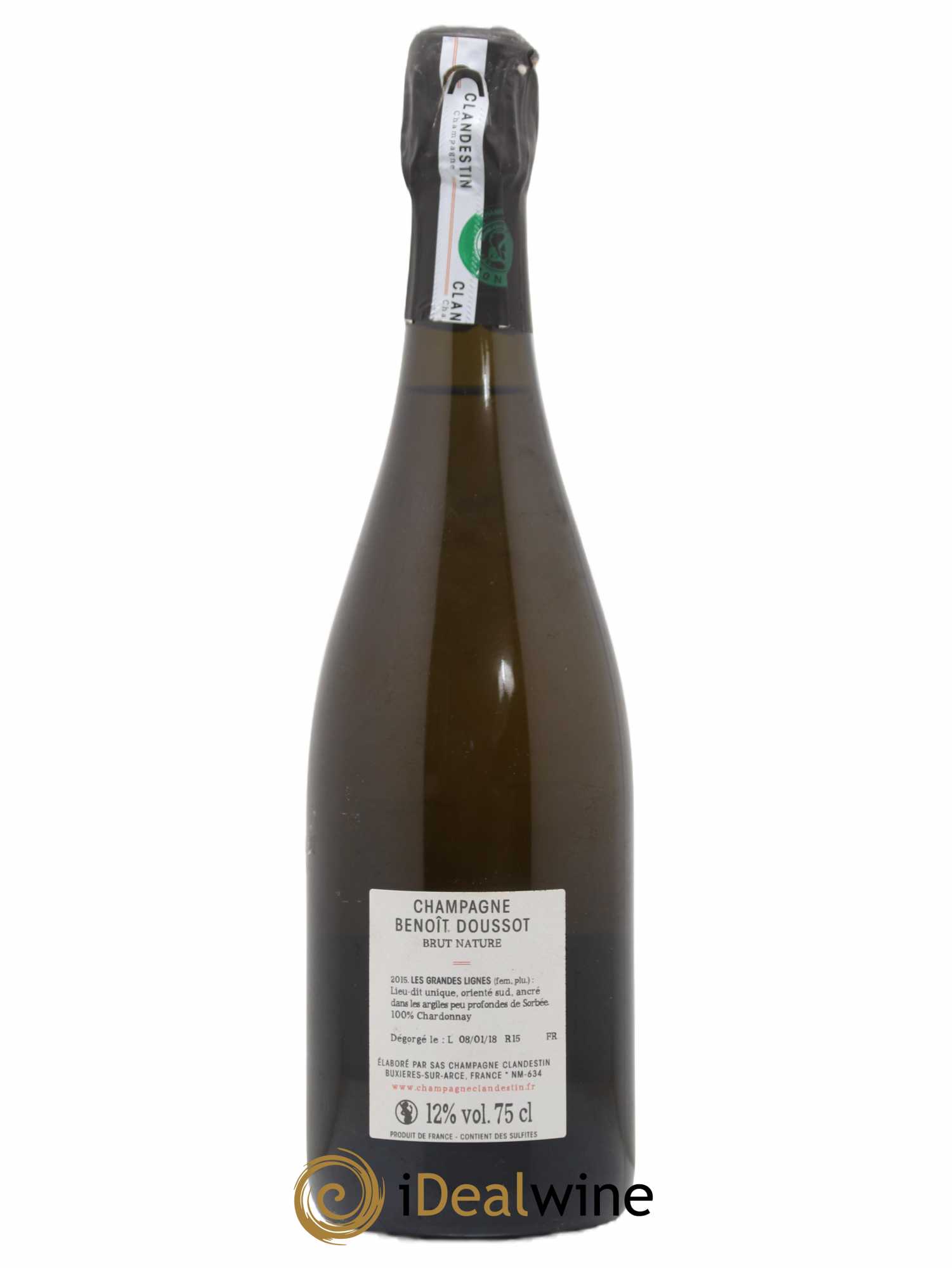 Champagne Les Grandes Lignes Domaine Clandestin Benoît Doussot 2015 - Posten von 1 Flasche - 1
