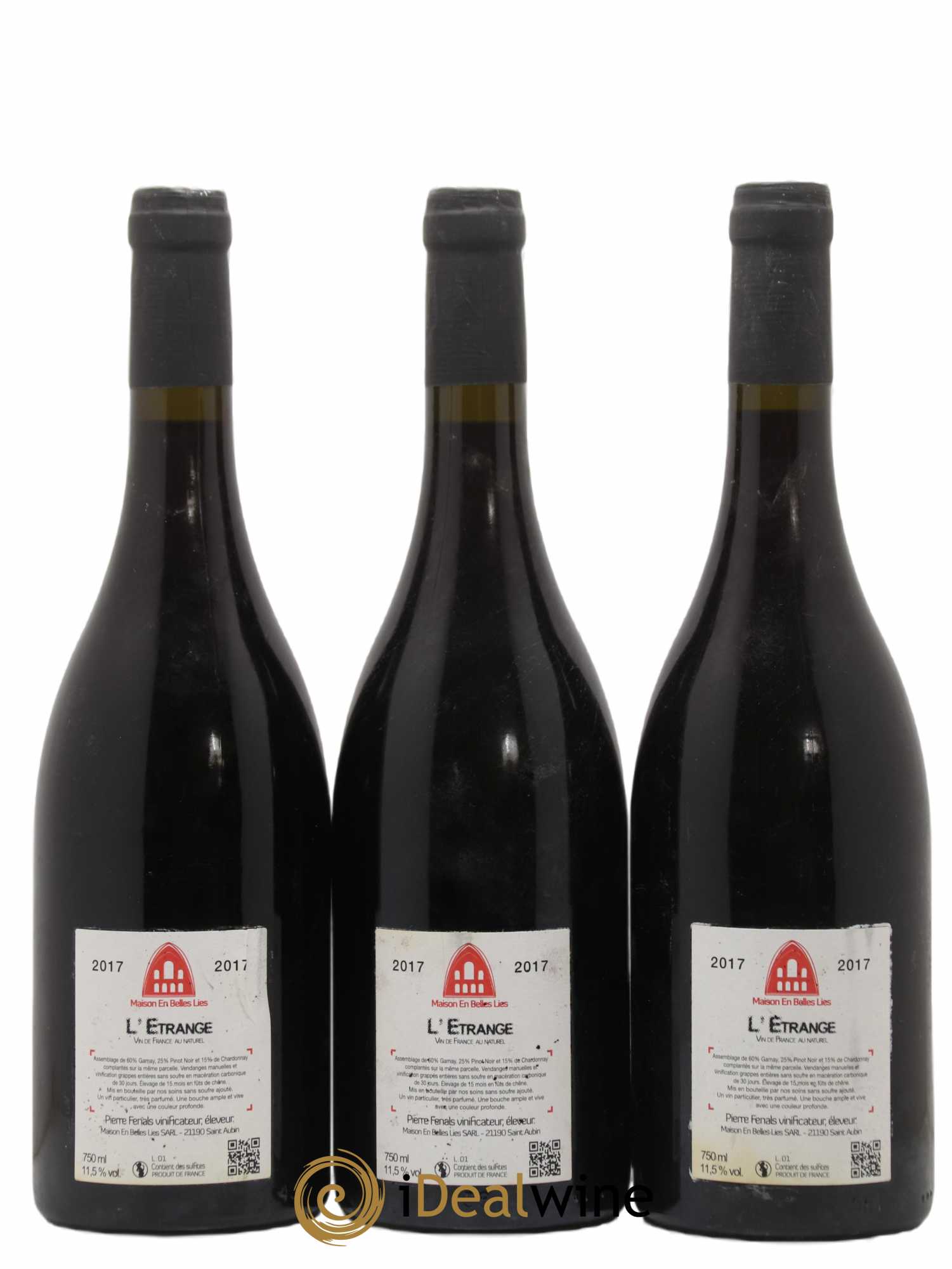 Vin de France L'Etrange Maison En Belles Lies L'Etrange Maison En Belles Lies 2017 - Lotto di 3 bottiglie - 1
