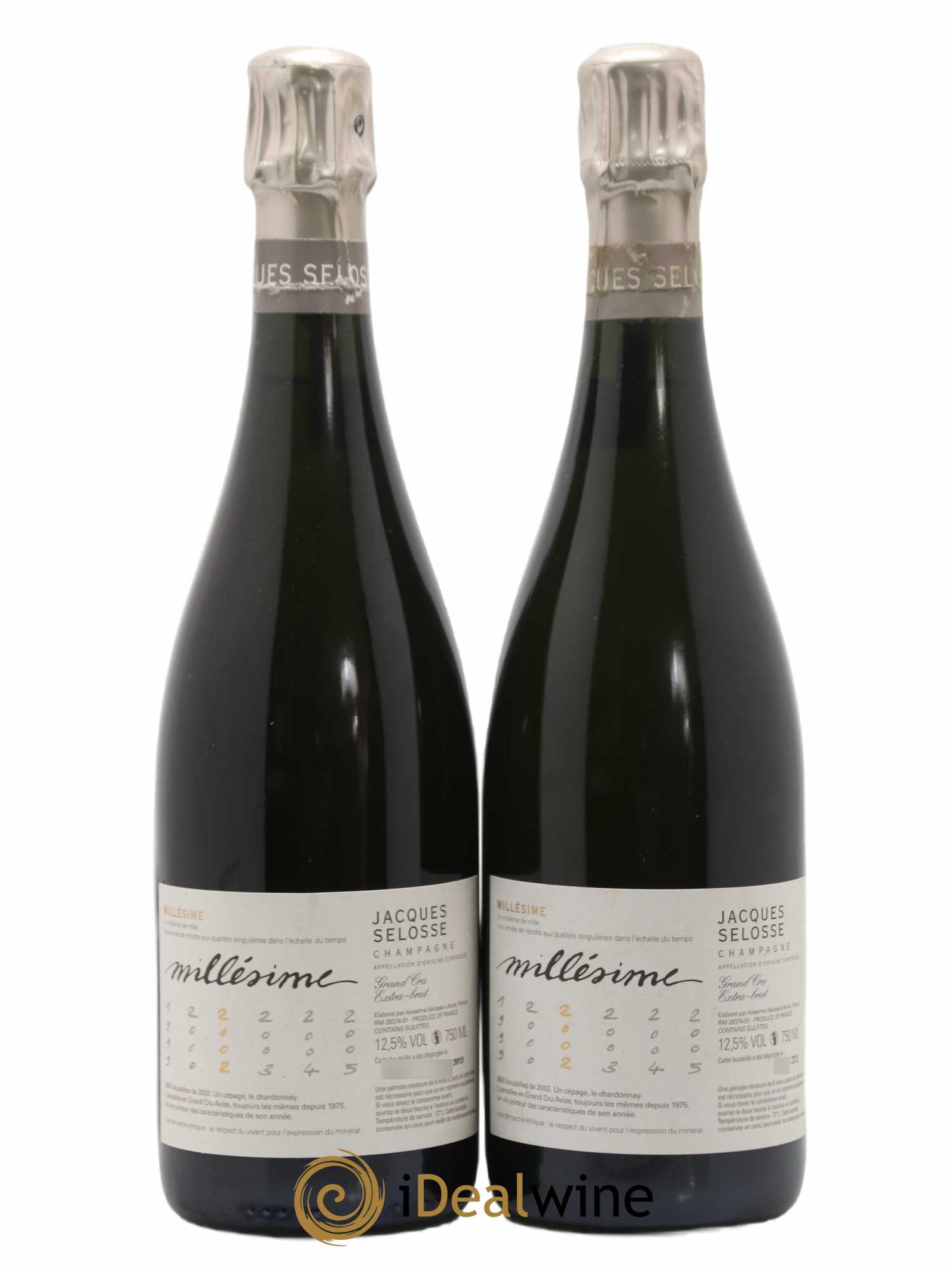 Blanc de Blancs Grand Cru Extra-Brut Jacques Selosse 2002 - Lot de 2 bouteilles - 0