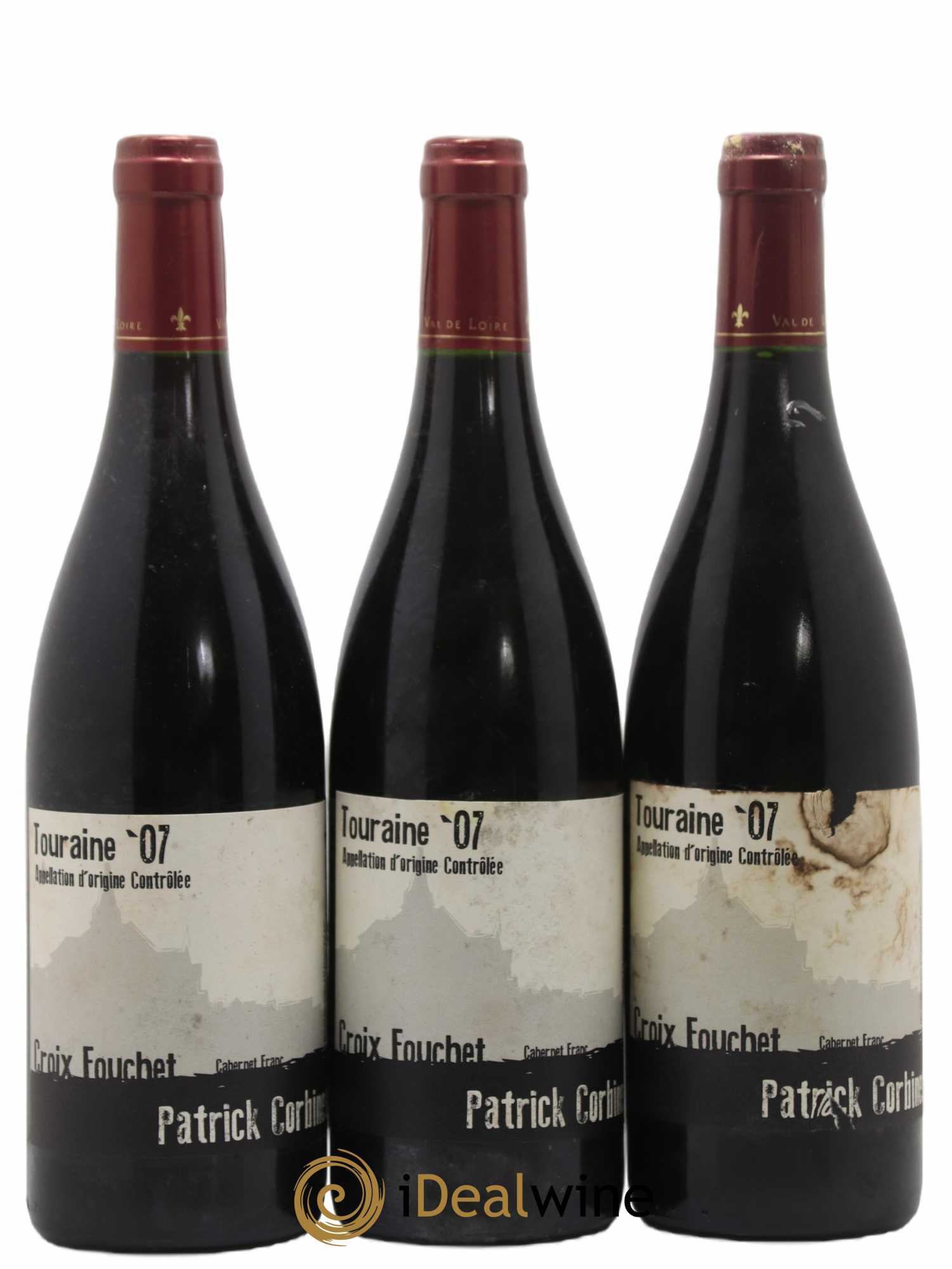 Touraine Patrick Corbineau Croix Fouchet 2007 - Lot de 3 bouteilles - 0