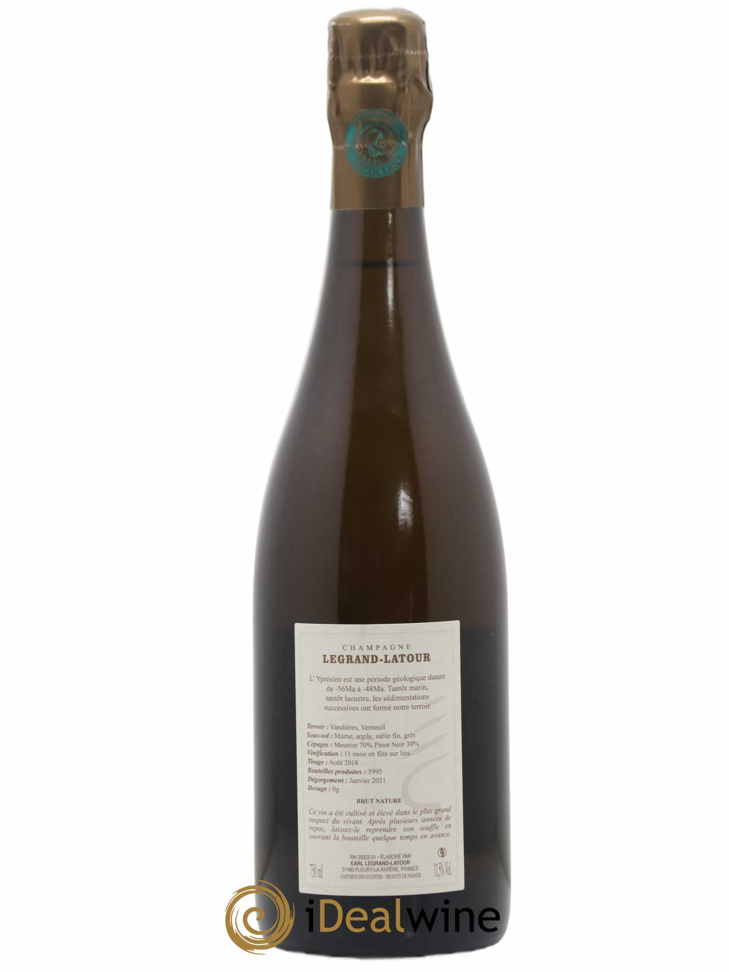 Champagne Iprésien Domaine Legrand Latour 2018 - Posten von 1 Flasche - 1