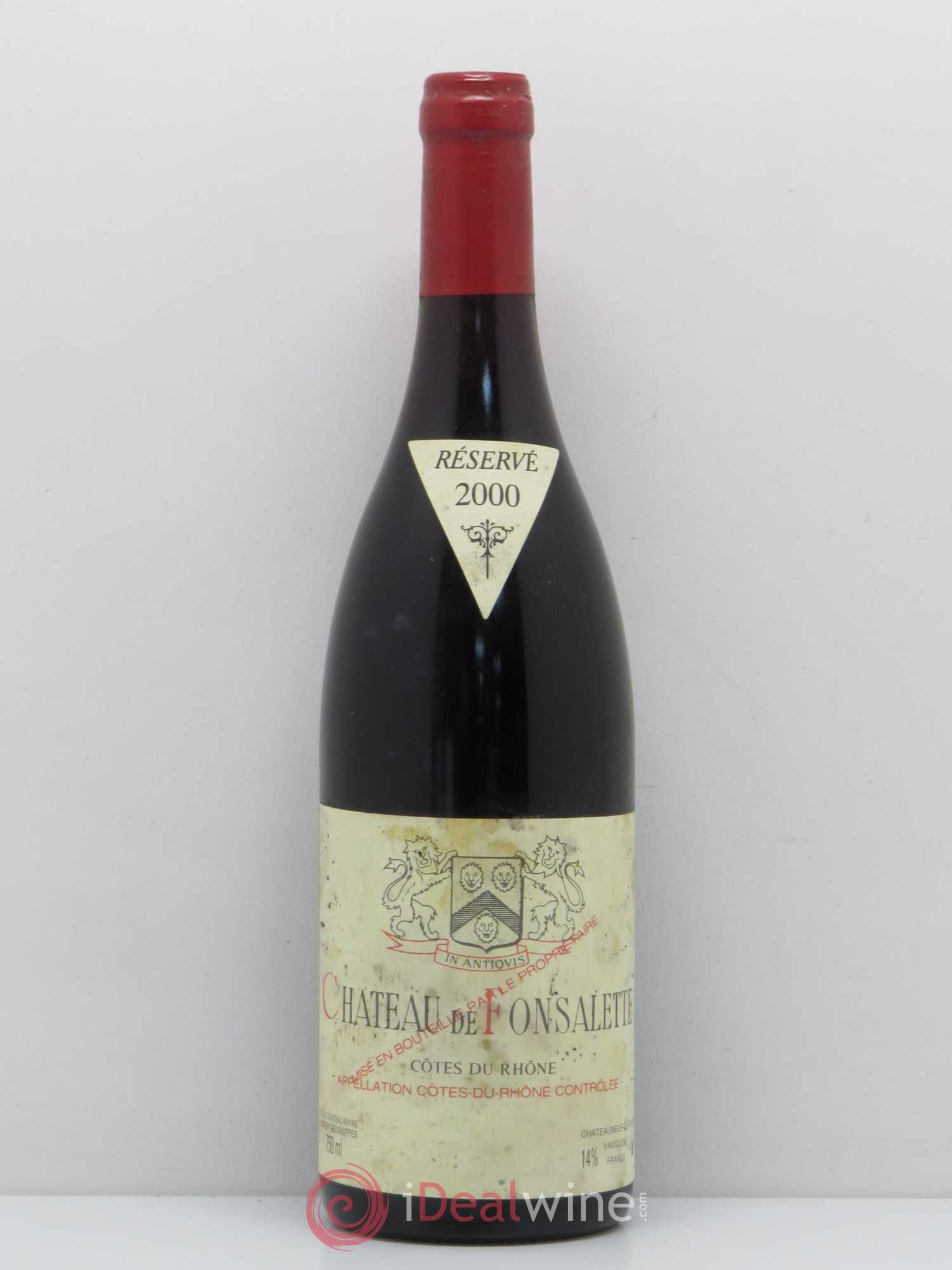 Côtes-du-Rhône Château de Fonsalette Emmanuel Reynaud 2000 - Lot de 1 bouteille - 0