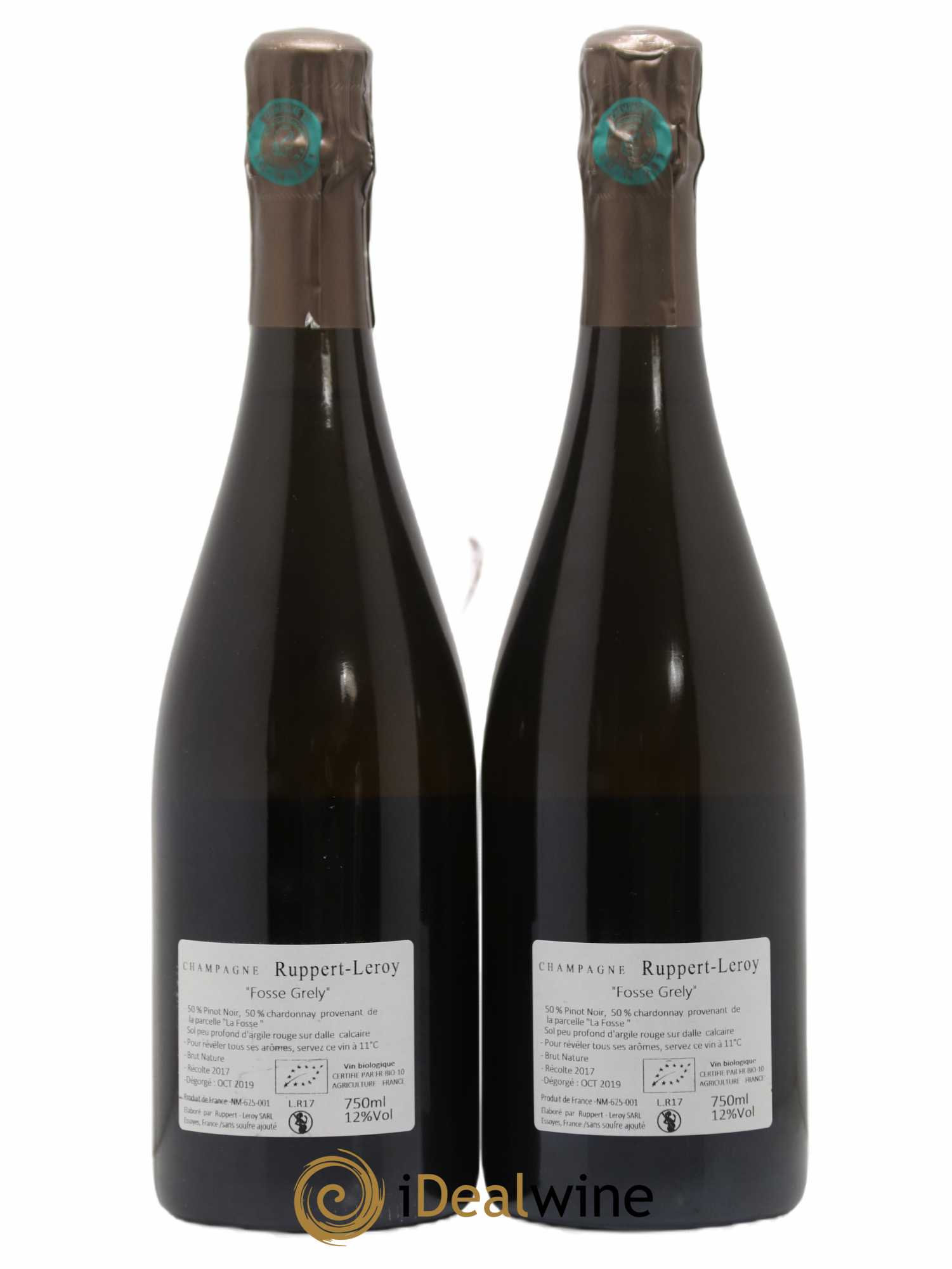 Fosse-Grely Brut Nature Ruppert-Leroy 2017 - Lot de 2 bouteilles - 1