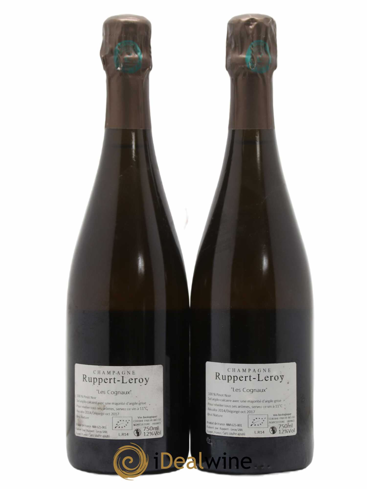 Les Cognaux Brut Nature Ruppert-Leroy 2014 - Lot de 2 bouteilles - 1