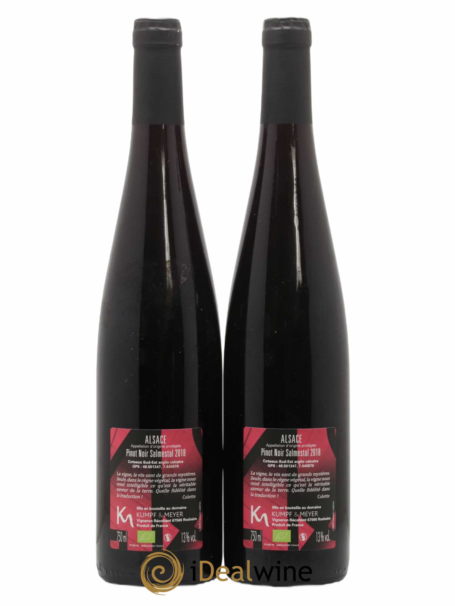 Alsace Salmestal Domaine Kumpf Et Meyer 2018 - Lot de 2 bouteilles - 1