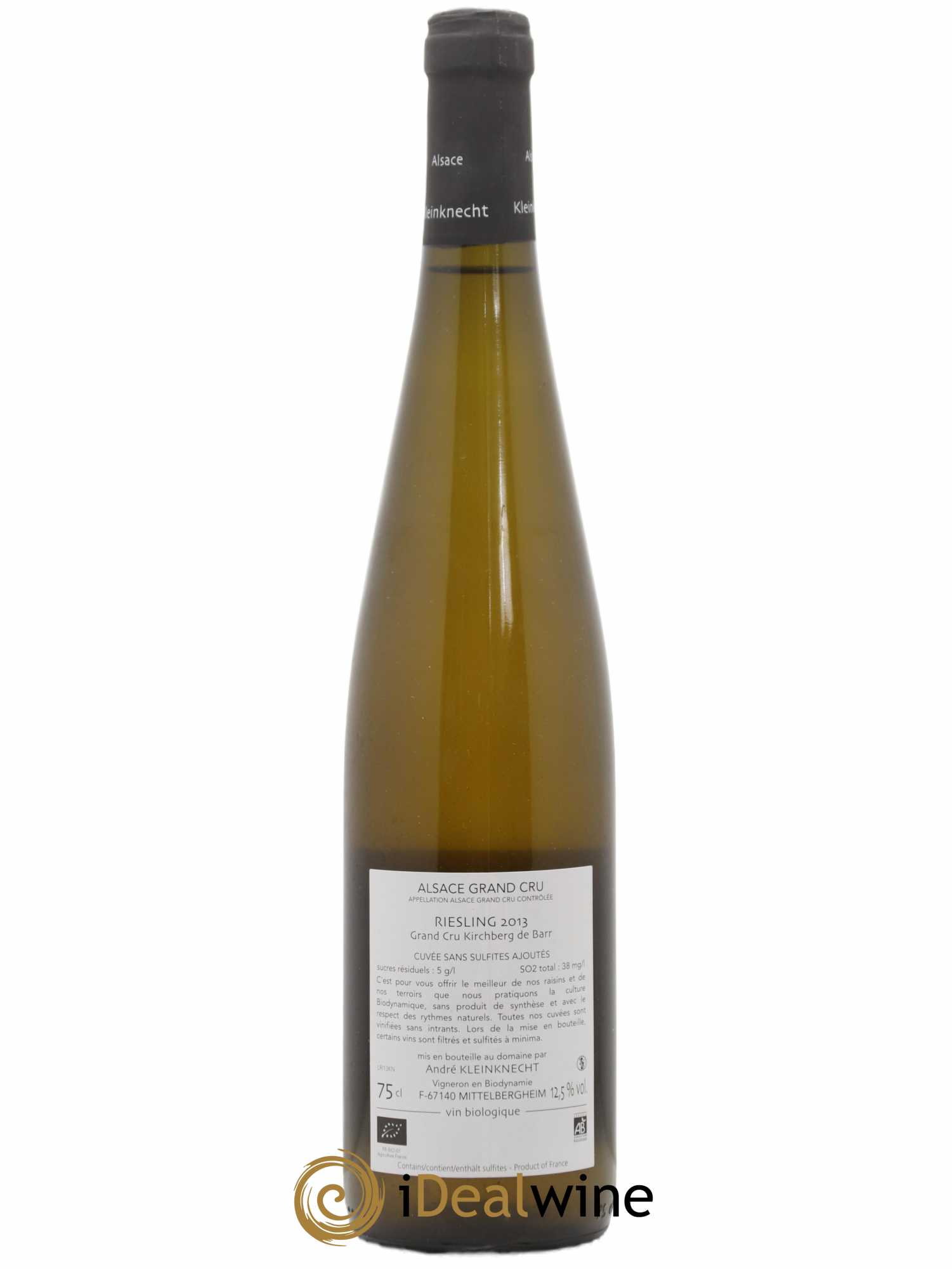 Riesling Grand Cru Kirchberg De Barr Kleinknecht 2013 - Lot de 1 bouteille - 1