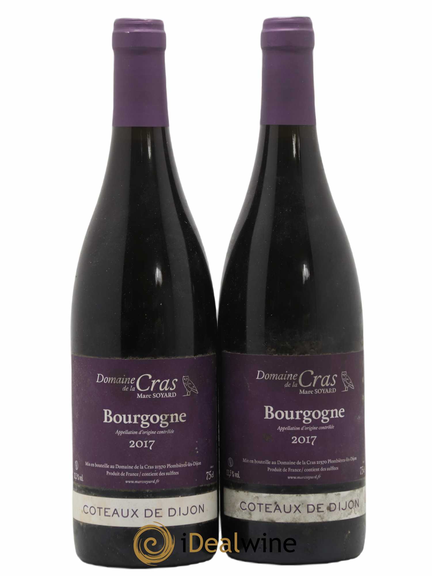 Coteaux de Dijon Domaine de la Cras - Marc Soyard 2017 - Lot de 2 bouteilles - 0
