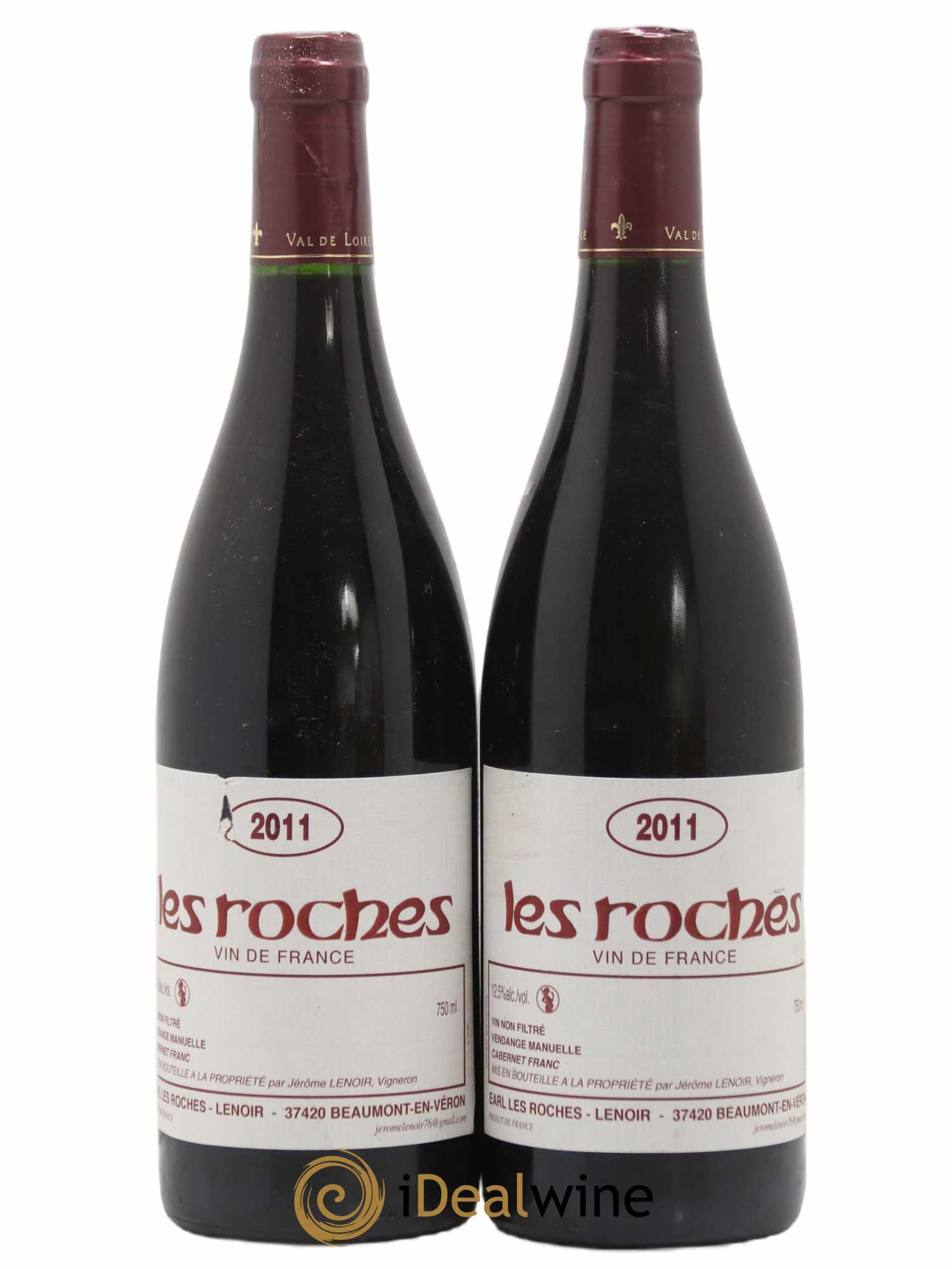 Vin de France Les Roches Lenoir (Domaine) 2011 - Lot de 2 bouteilles - 0