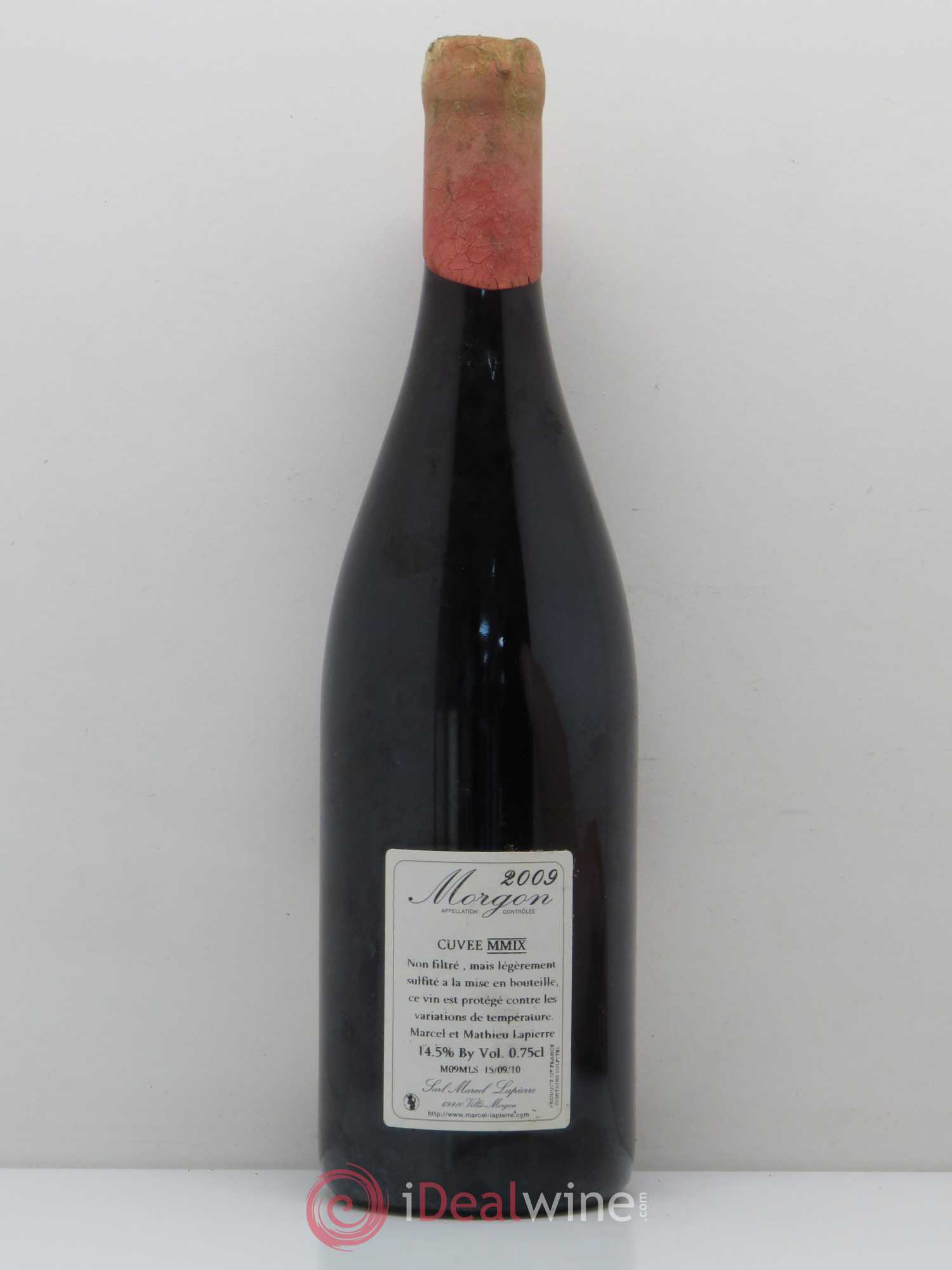 Morgon Marcel Lapierre (Domaine) Cuvée MMIX 2009 - Lot de 1 bouteille - 1