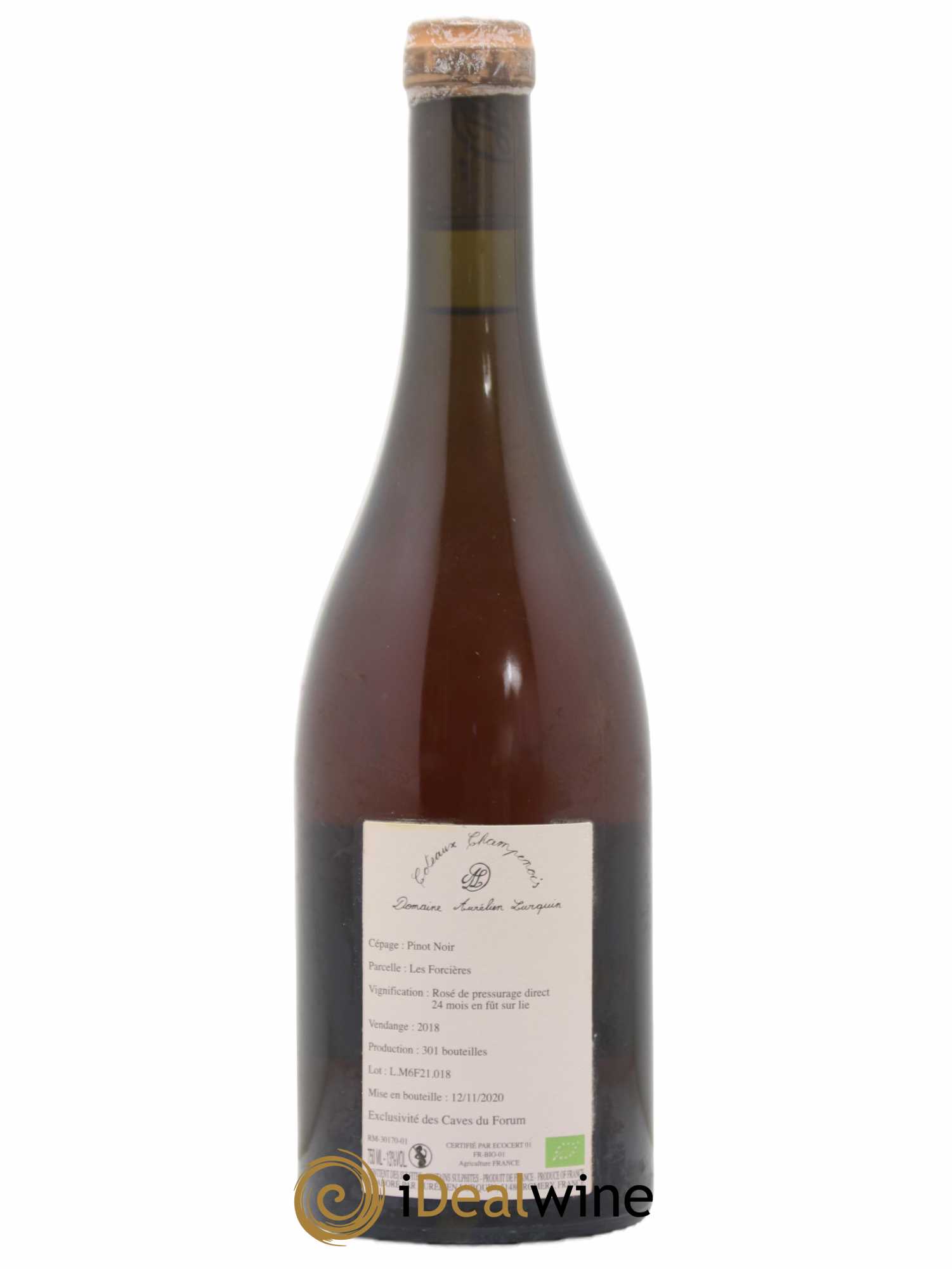 Coteaux Champenois Pinot Noir Les Forcières Aurélien Lurquin 2018 - Lot de 1 bouteille - 1