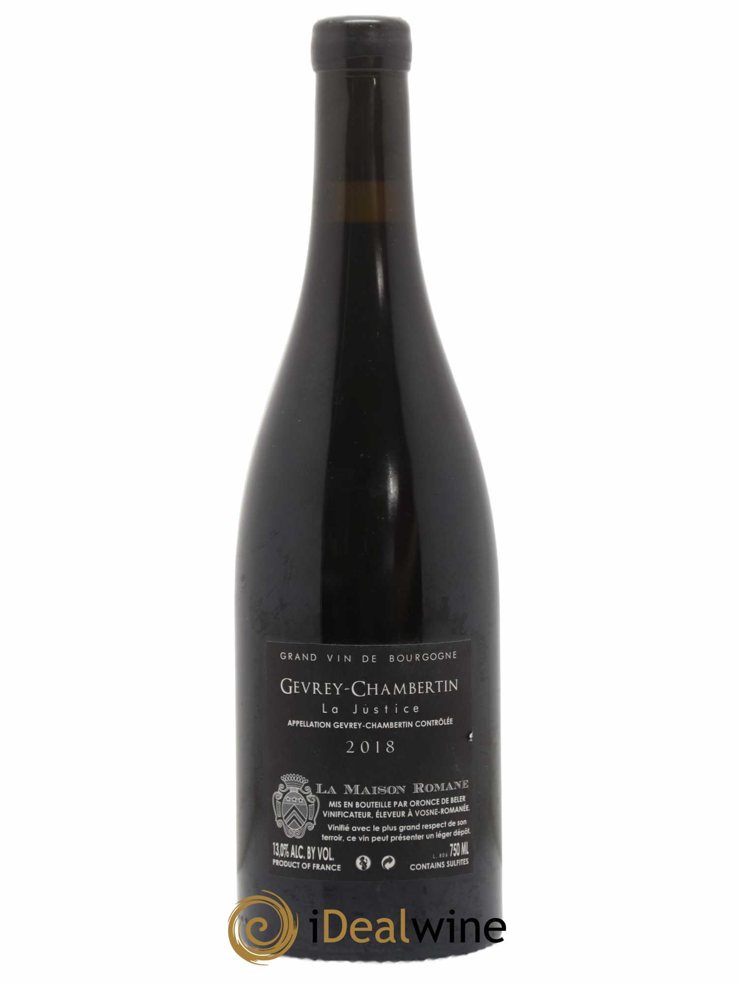 Gevrey-Chambertin La Justice La Maison Romane 2018 - Lot de 1 bouteille - 1