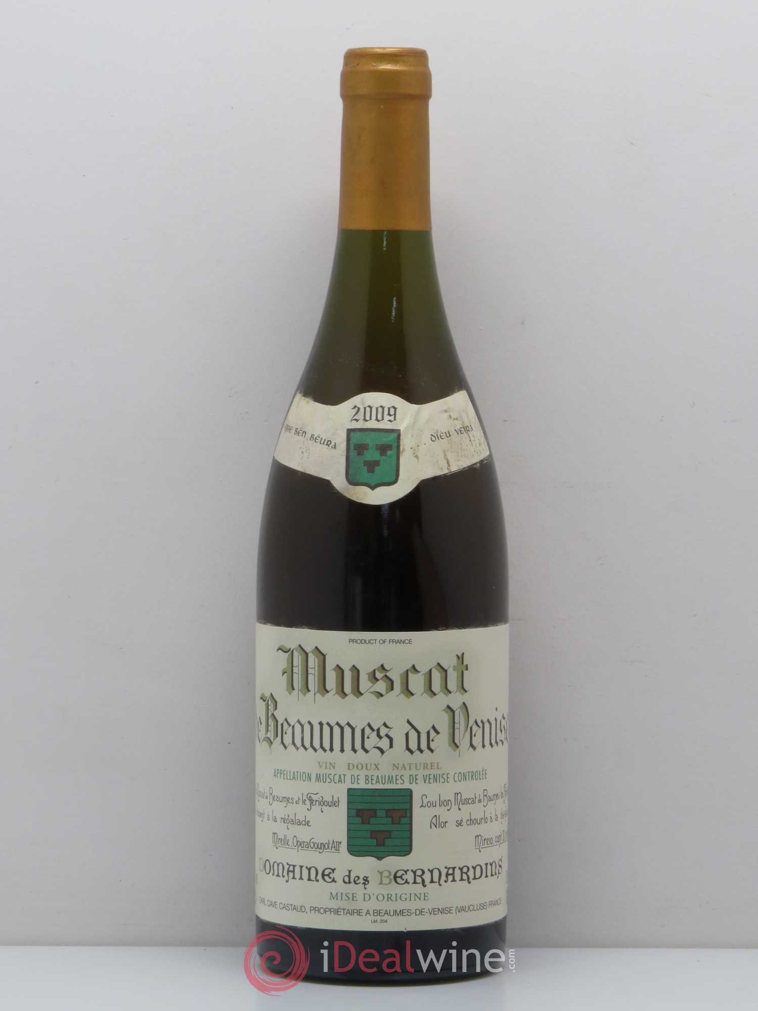 Rhône Muscat Beaumes de Venise Domaine des Bernardins 2009 - Posten von 1 Flasche - 0