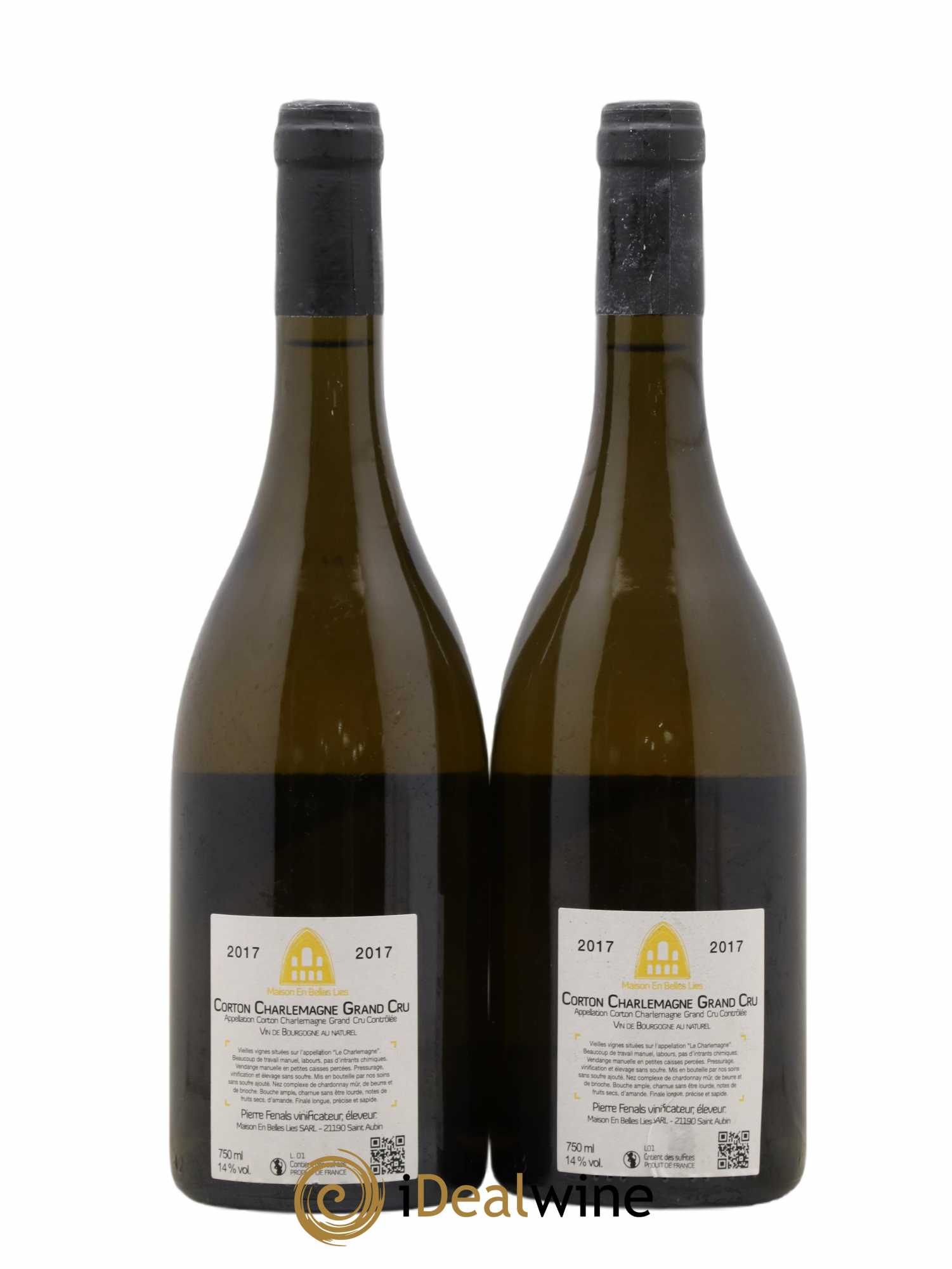 Corton-Charlemagne Grand Cru Maison En Belles Lies 2017 - Lot de 2 bouteilles - 1