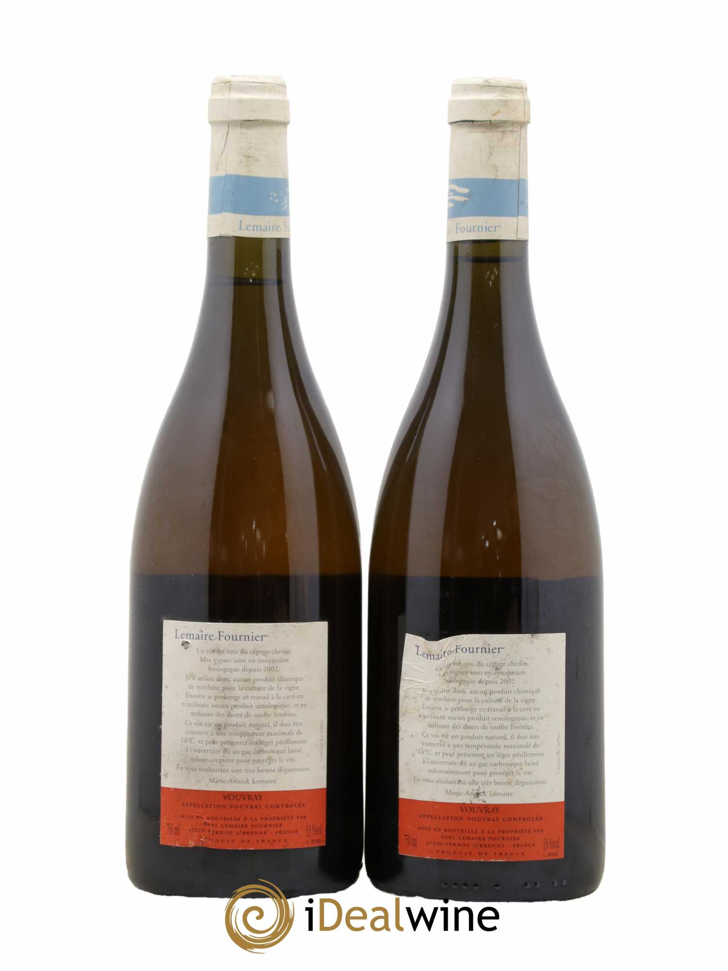Vouvray Reveillerie Domaine Lemaire Fournier 2003 - Posten von 2 Flaschen - 1