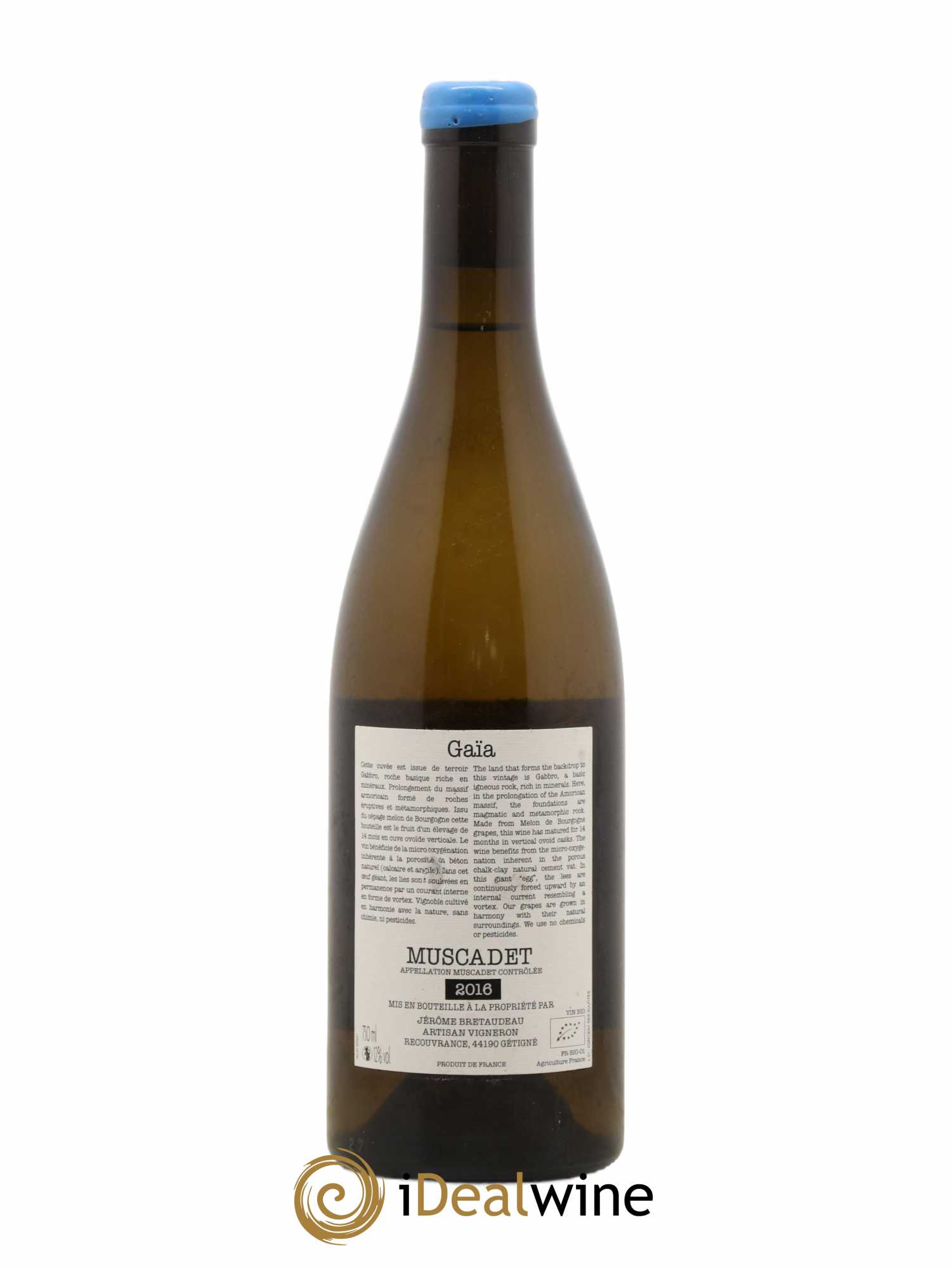 Muscadet-Sèvre-et-Maine Gaia Jérôme Bretaudeau - Domaine de Bellevue 2016 - Lot de 1 bouteille - 1