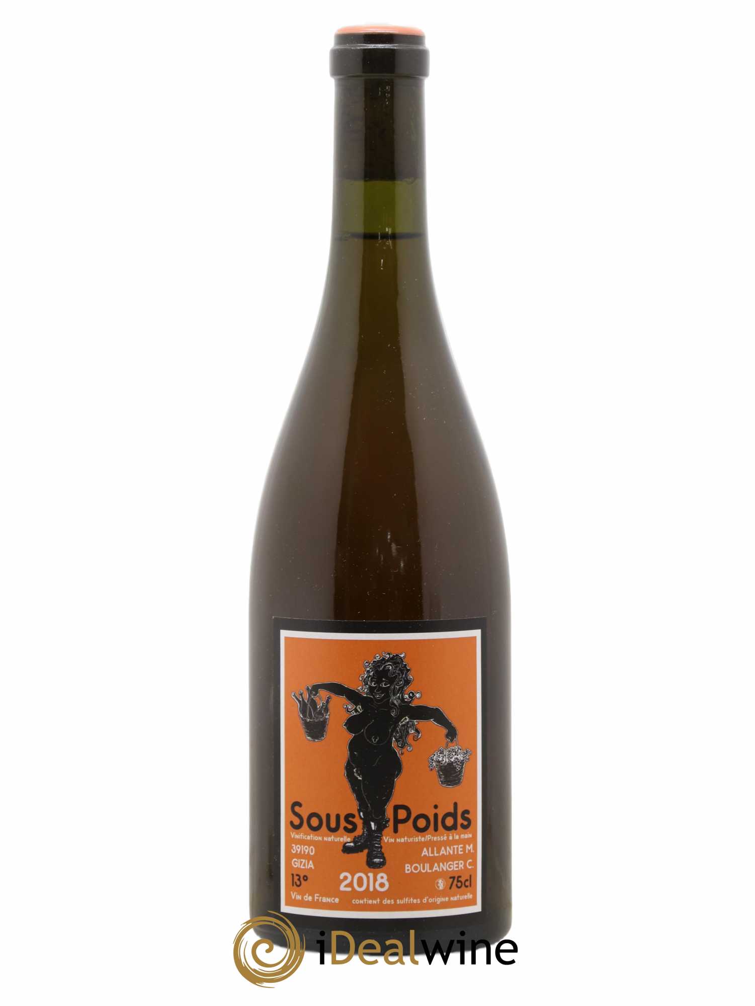 Vin de France Sous Poids Macération Allante et Boulanger 2018 - Posten von 1 Flasche - 0