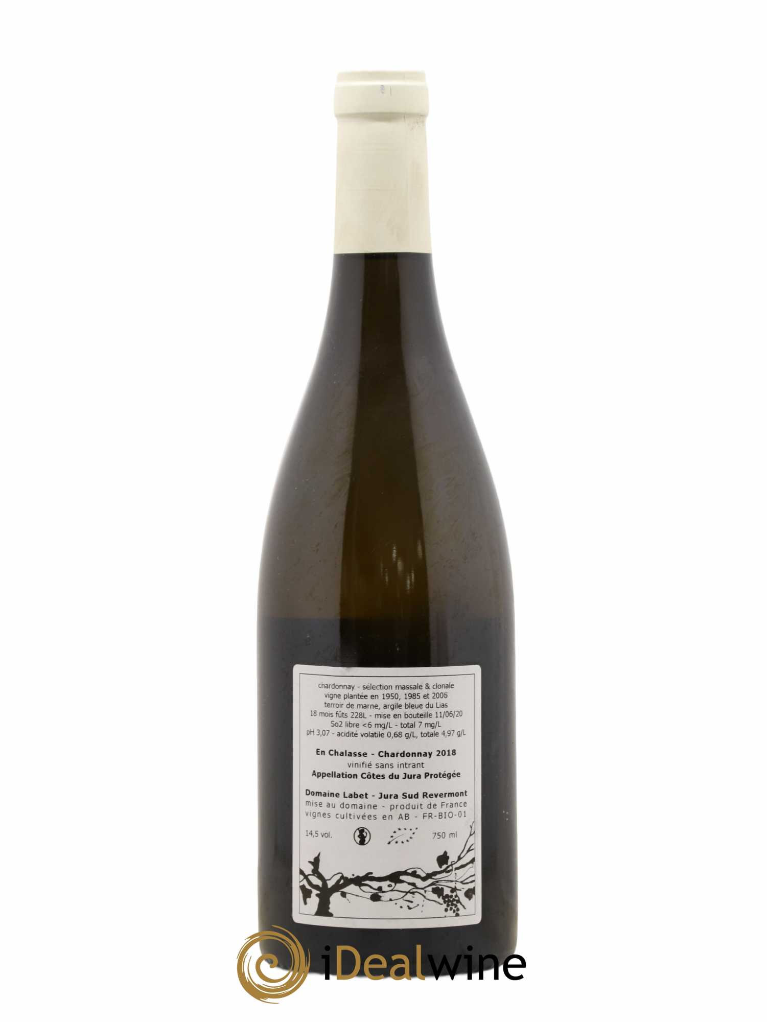 Côtes du Jura Chardonnay En Chalasse Romain - Julien - Charline Labet 2018 - Lot de 1 bouteille - 1