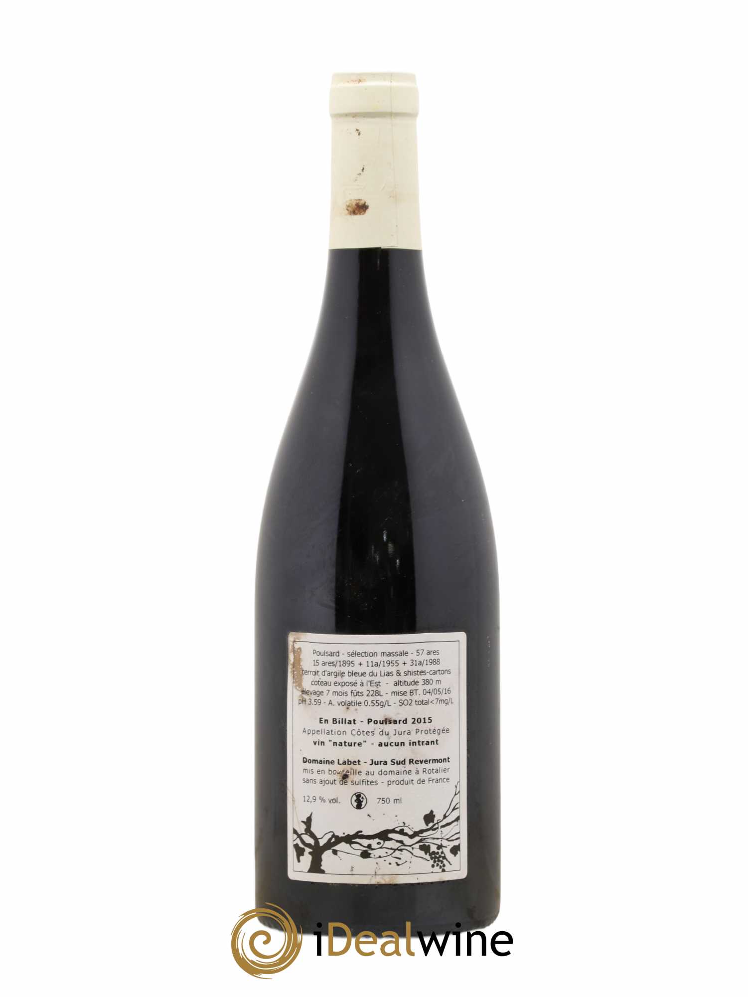 Côtes du Jura Poulsard En Billat Romain - Julien  - Charline Labet 2015 - Lot de 1 bouteille - 1