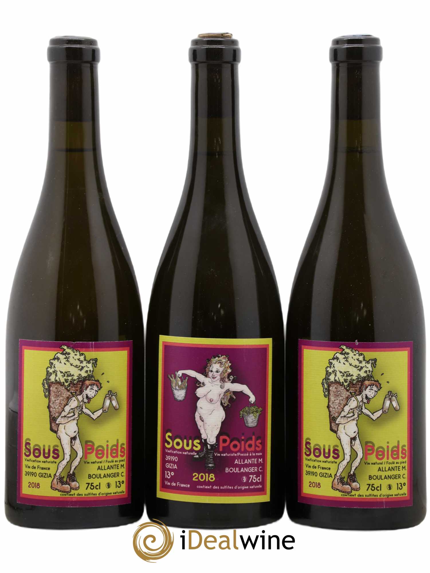 Vin de France Sous Poids Allante Boulanger 2018 - Lot de 3 bouteilles - 0