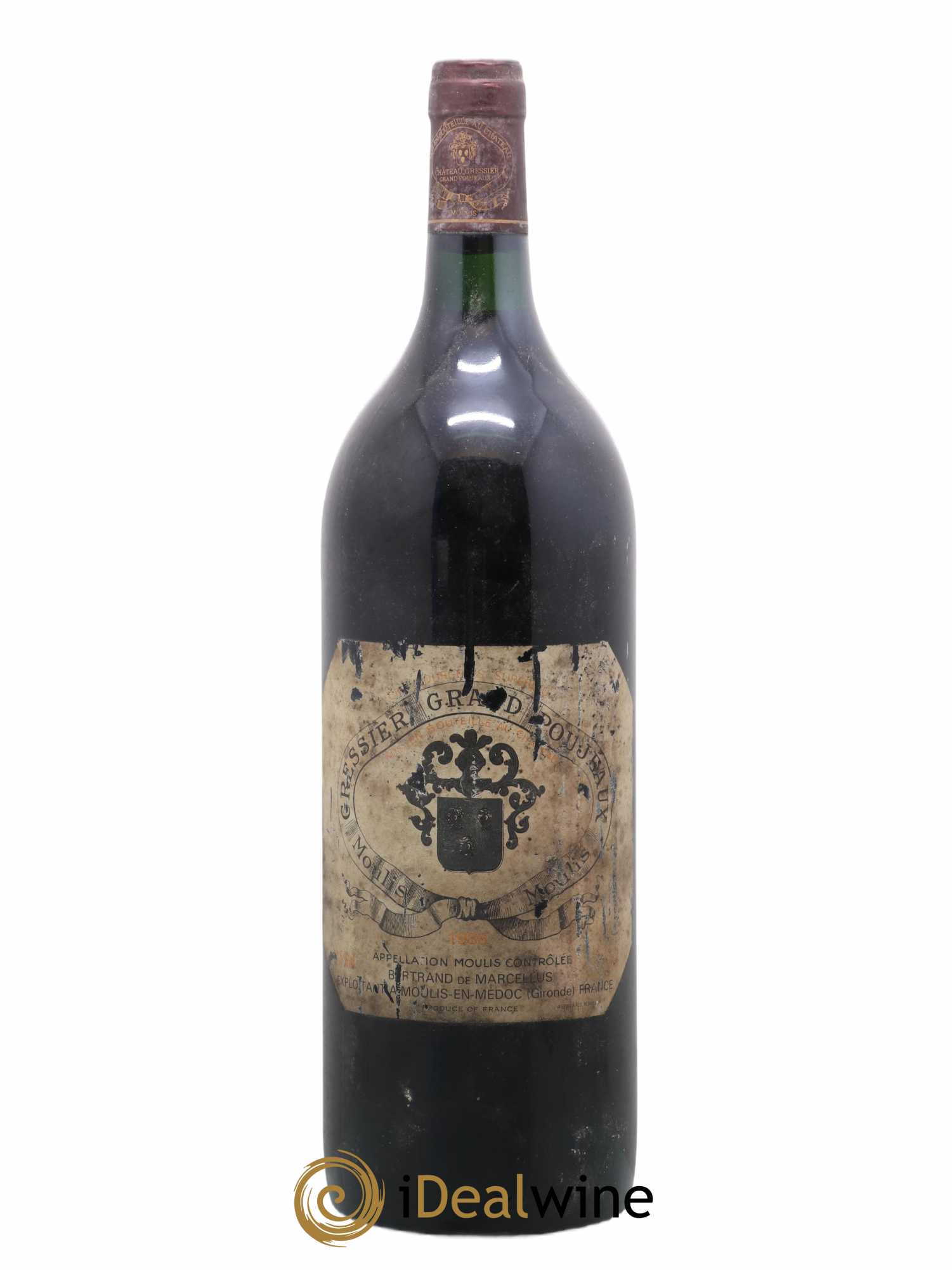 Château Gressier Grand Poujeaux Cru Bourgeois 1986 - Lot de 1 magnum - 0